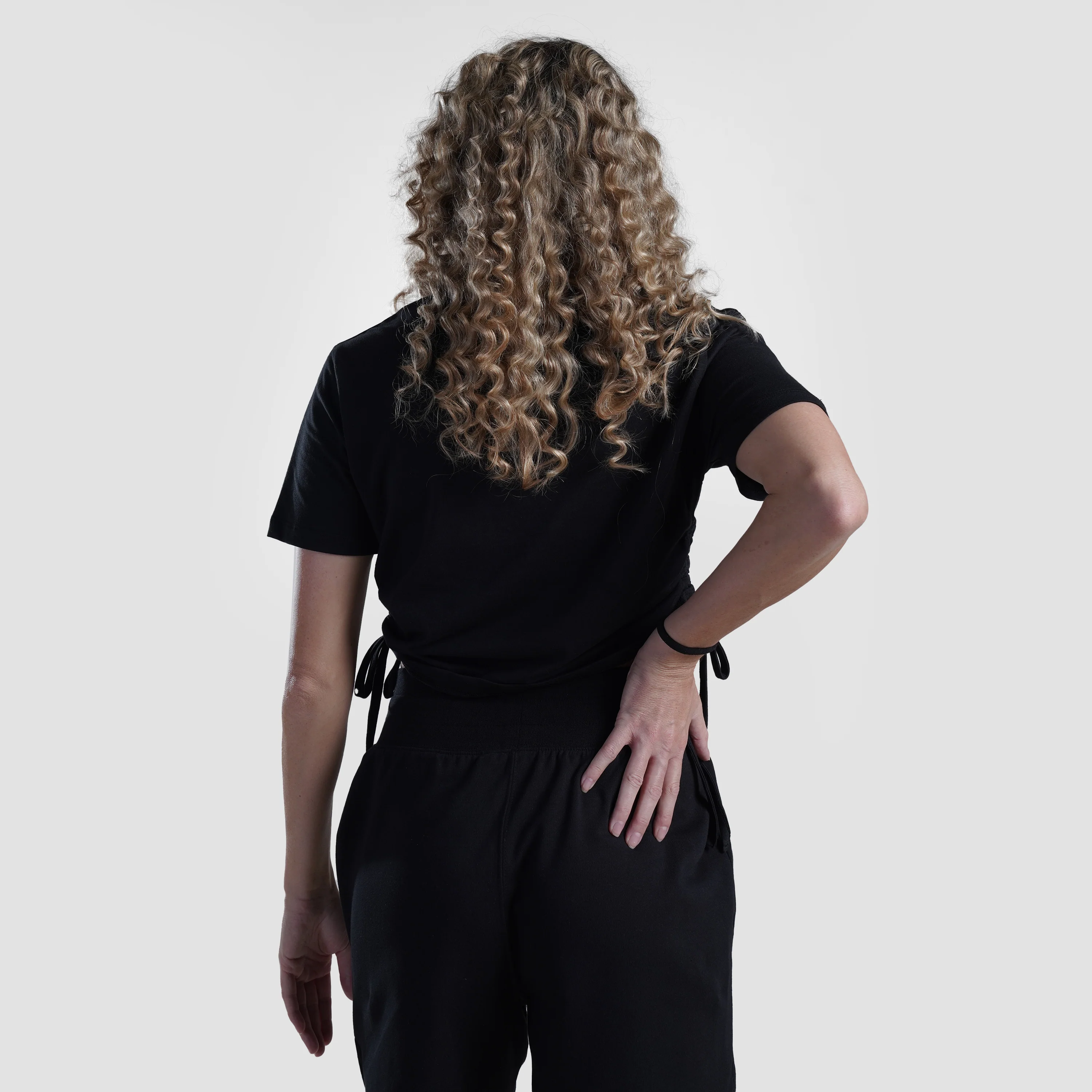 Active Shape Crop Tee (Black) - Image 2
