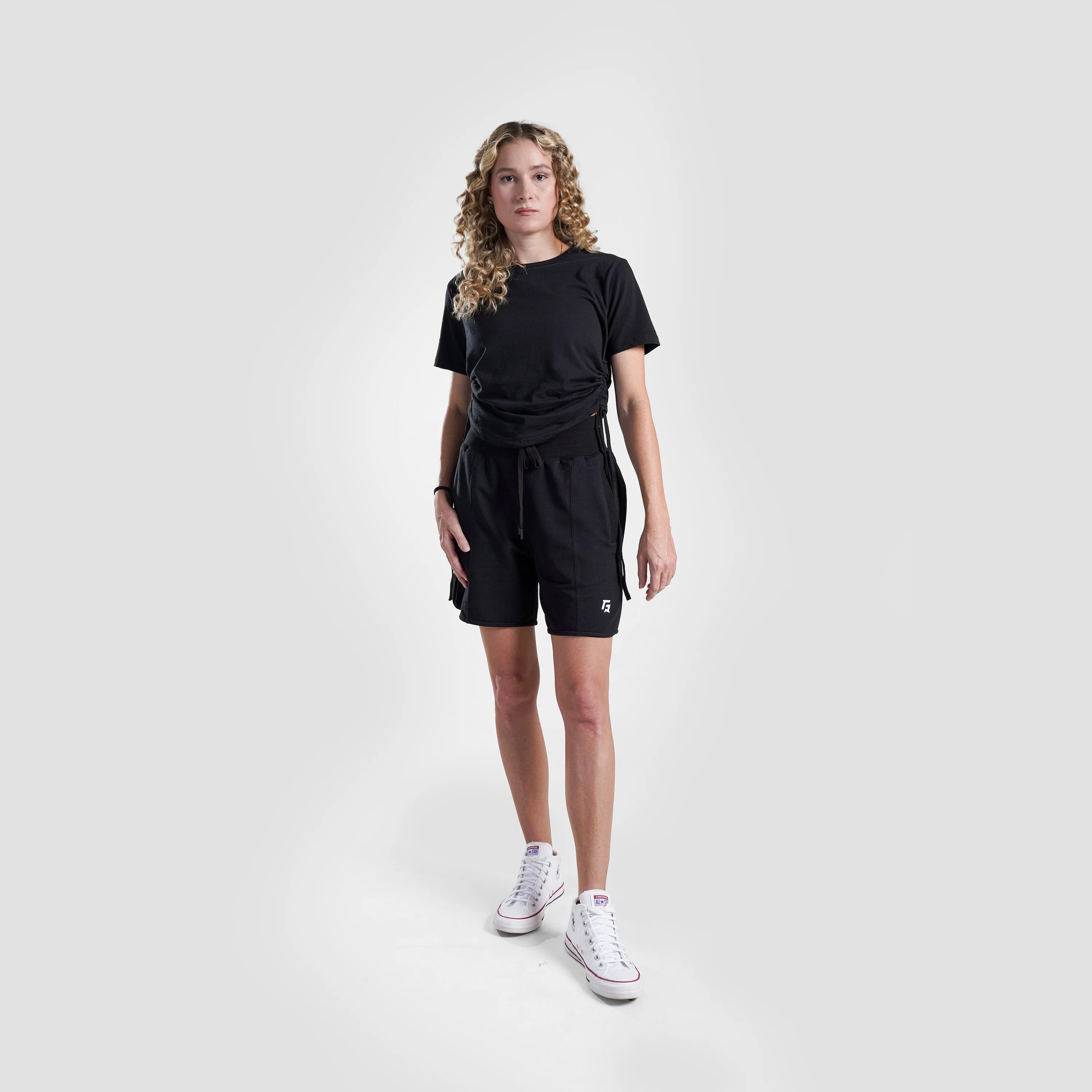 Active Shape Crop Tee (Black) - Image 4