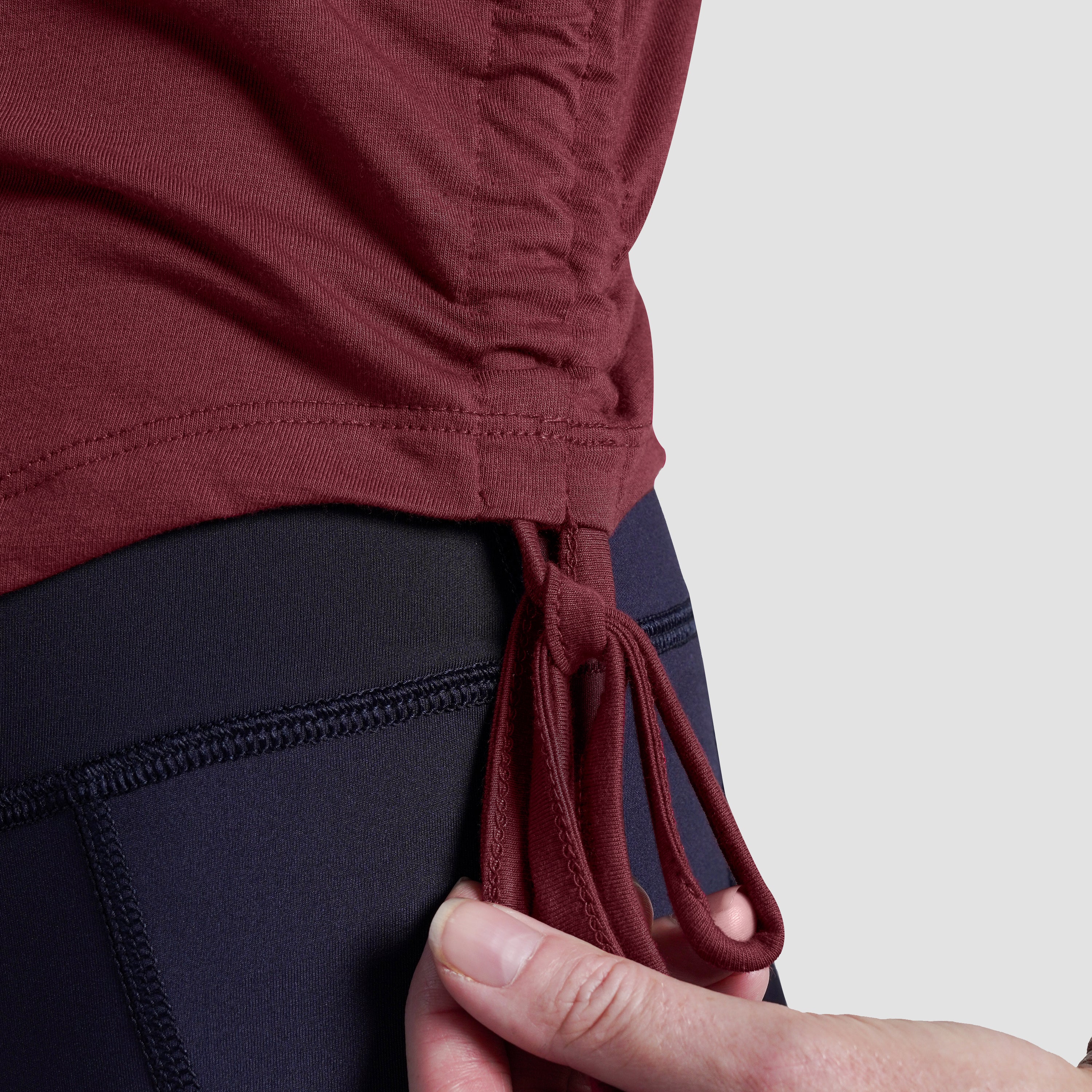 Active Shape Crop Tee (Burgundy) - Image 6