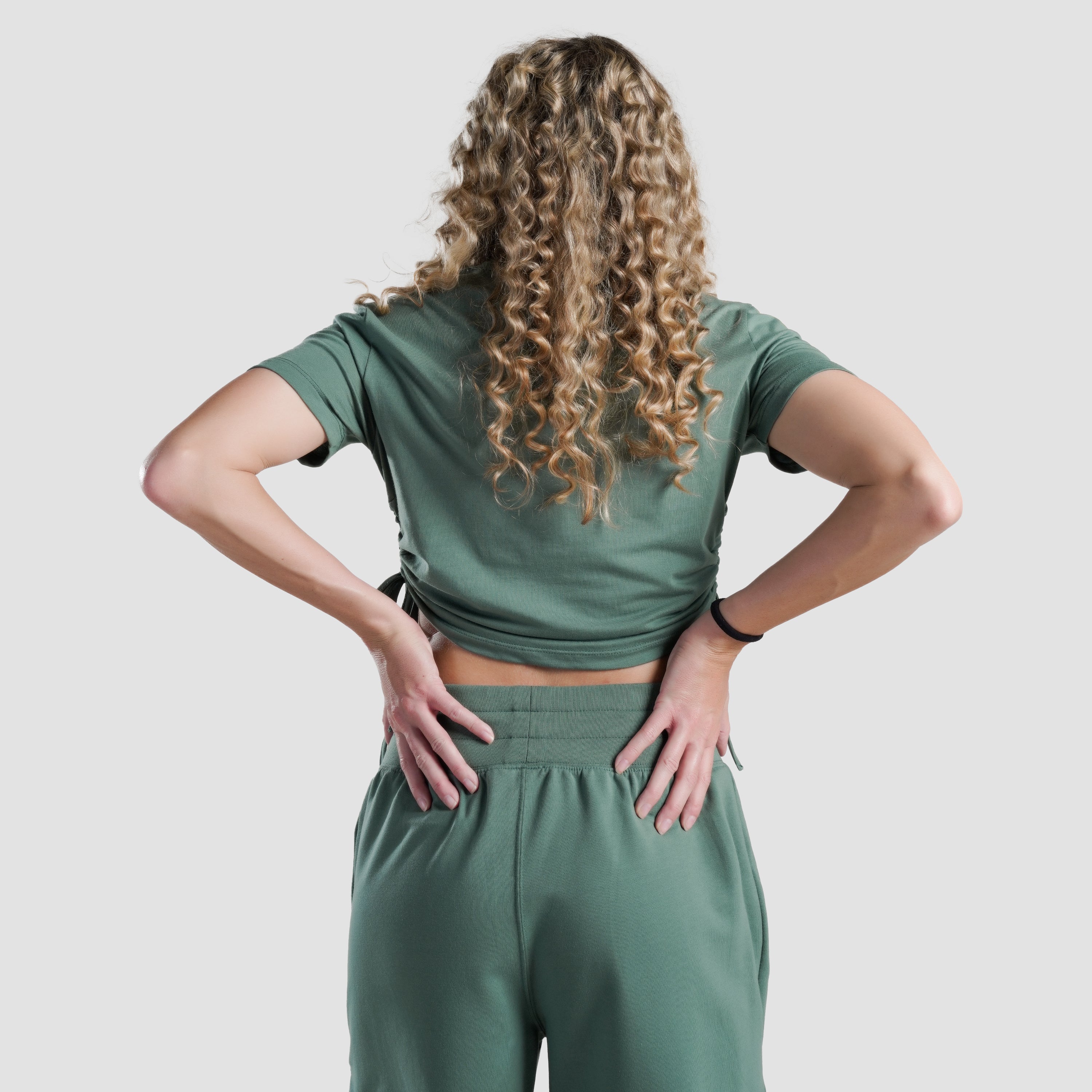 Active Shape Crop Tee (Dark Green) - Image 2