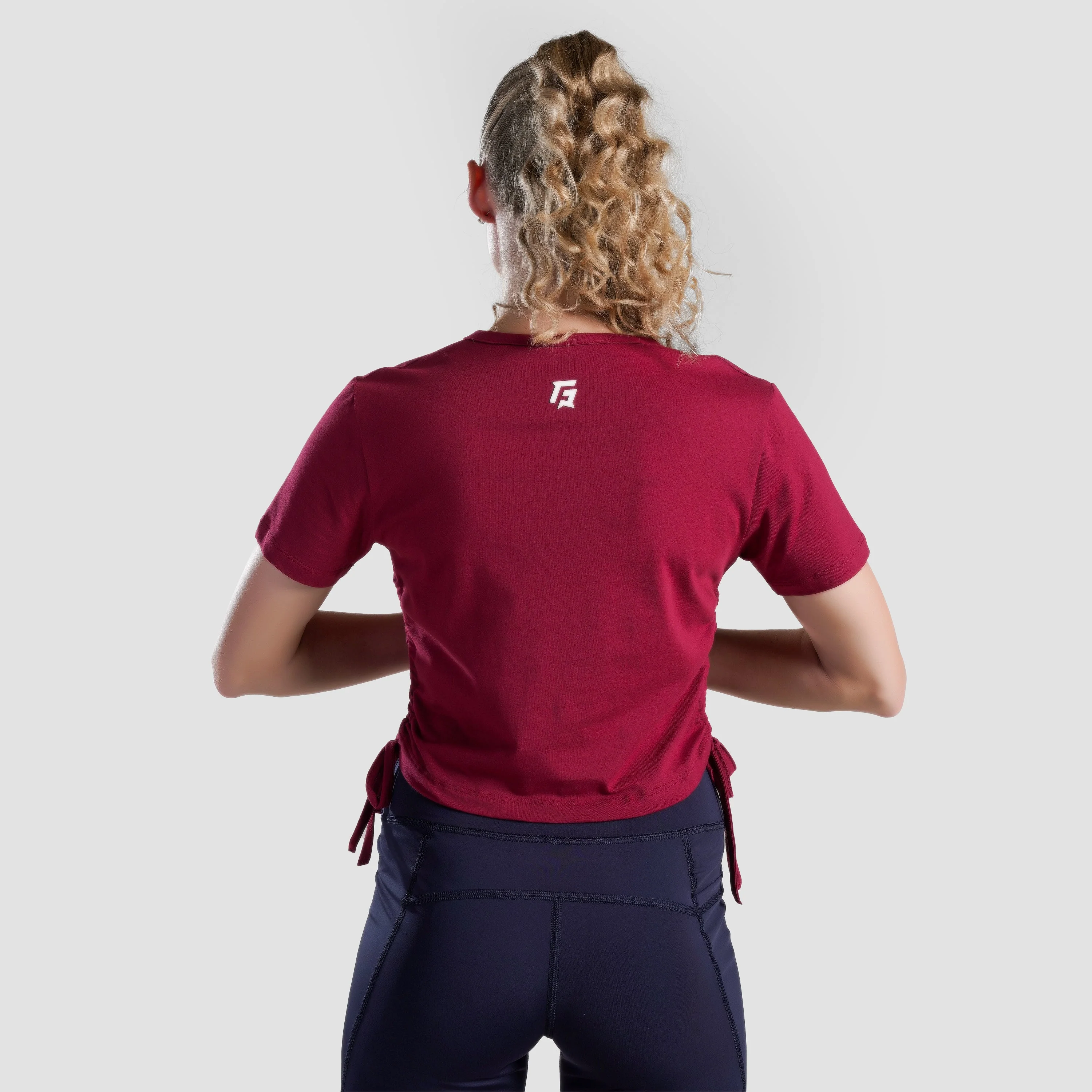 Active Shape Crop Tee (Red) - Image 2
