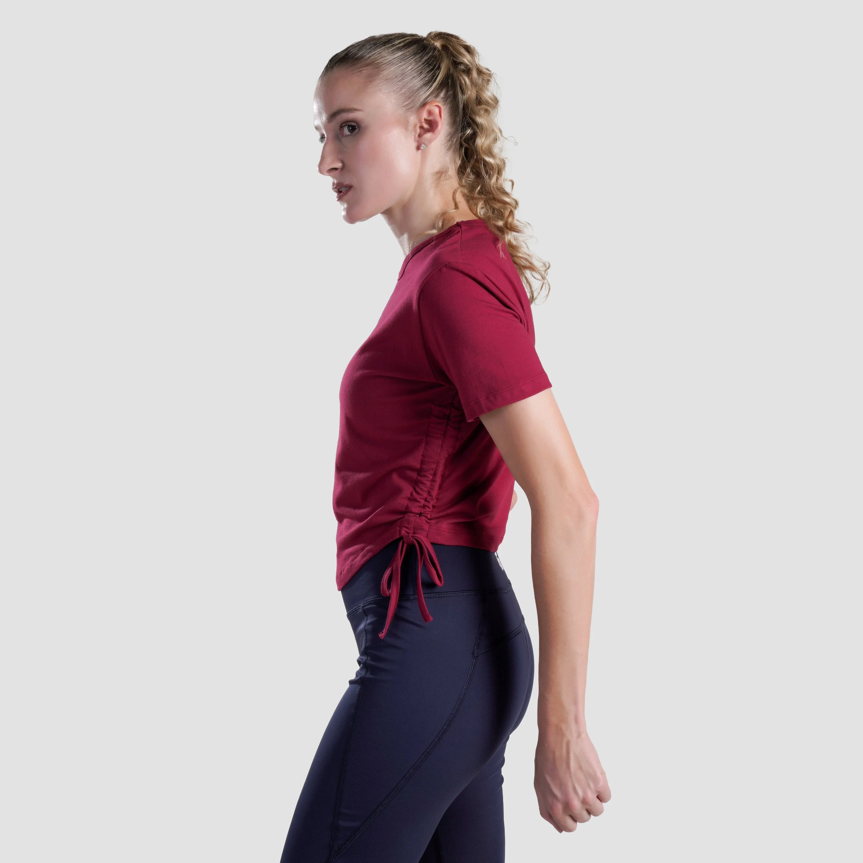 Active Shape Crop Tee (Red) - Image 3