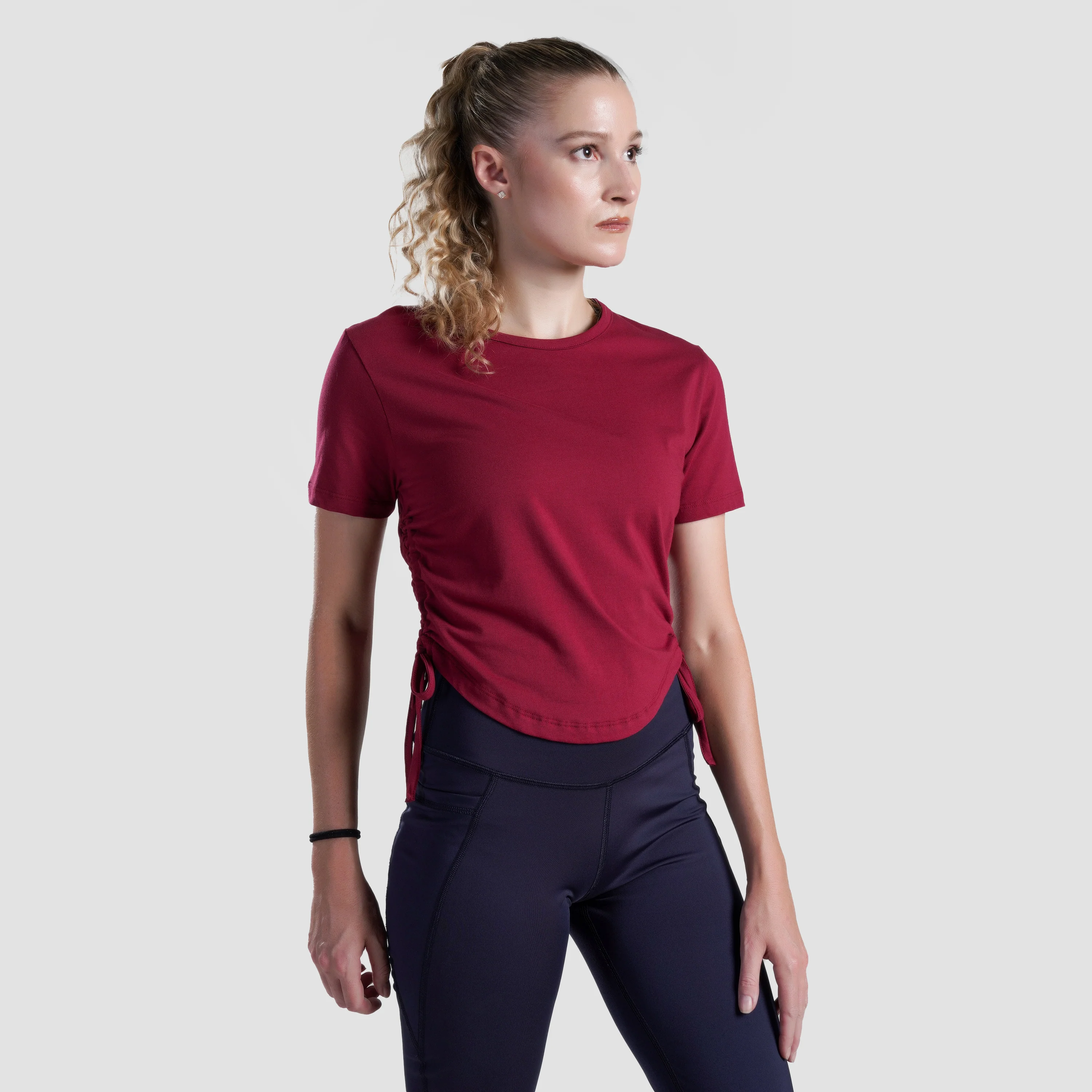 Active Shape Crop Tee (Red) - Image 4