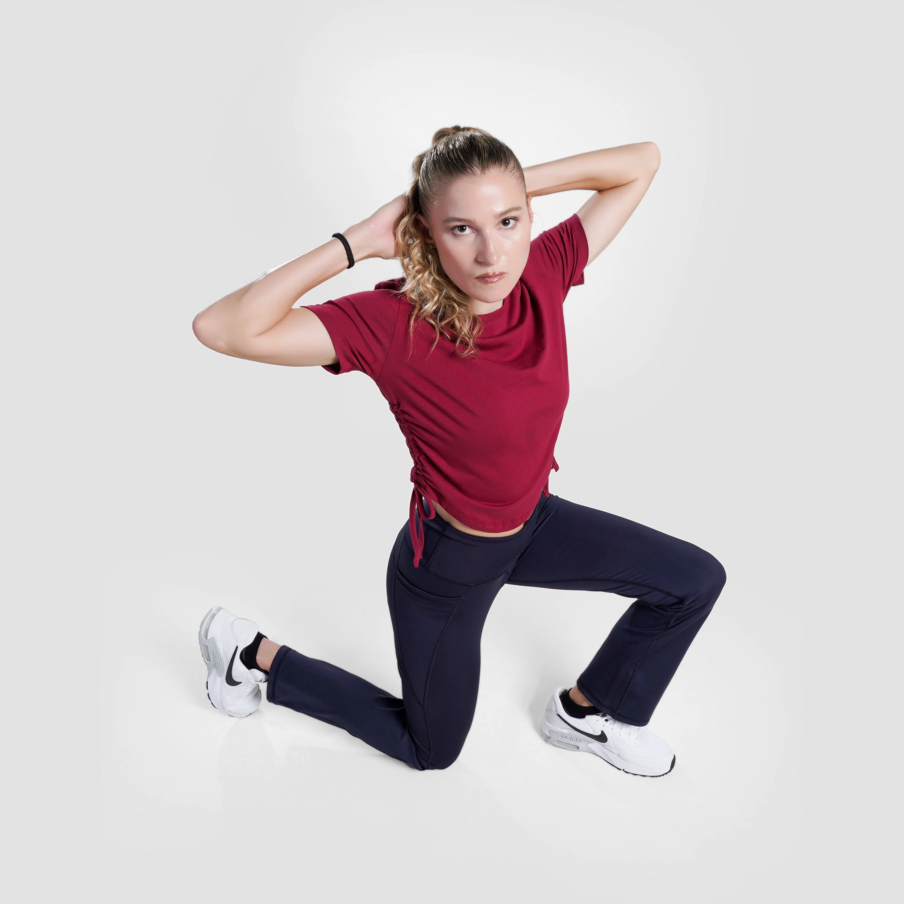 Active Shape Crop Tee (Red) - Image 5