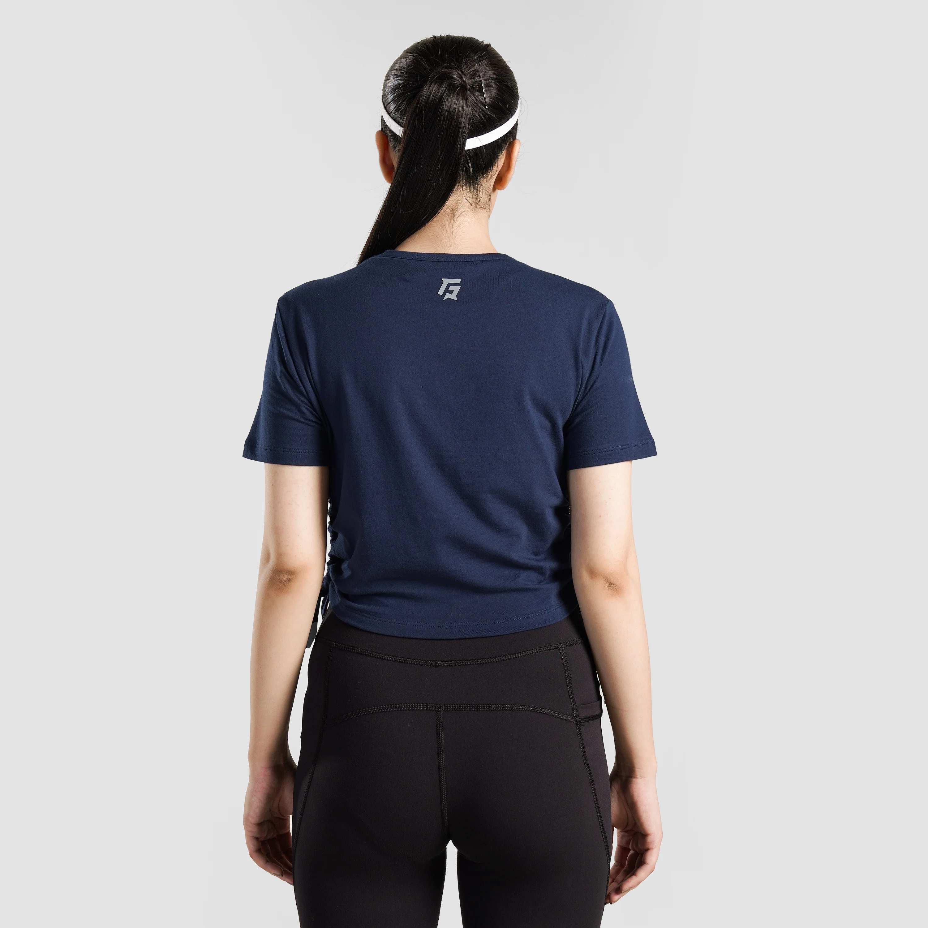 Active Shape Crop Tee (Navy) - Image 2