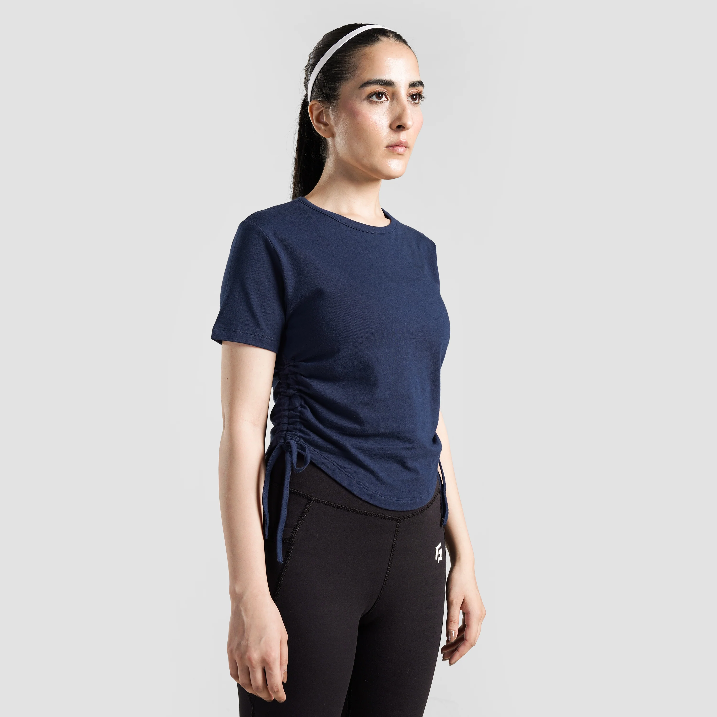 Active Shape Crop Tee (Navy) - Image 3
