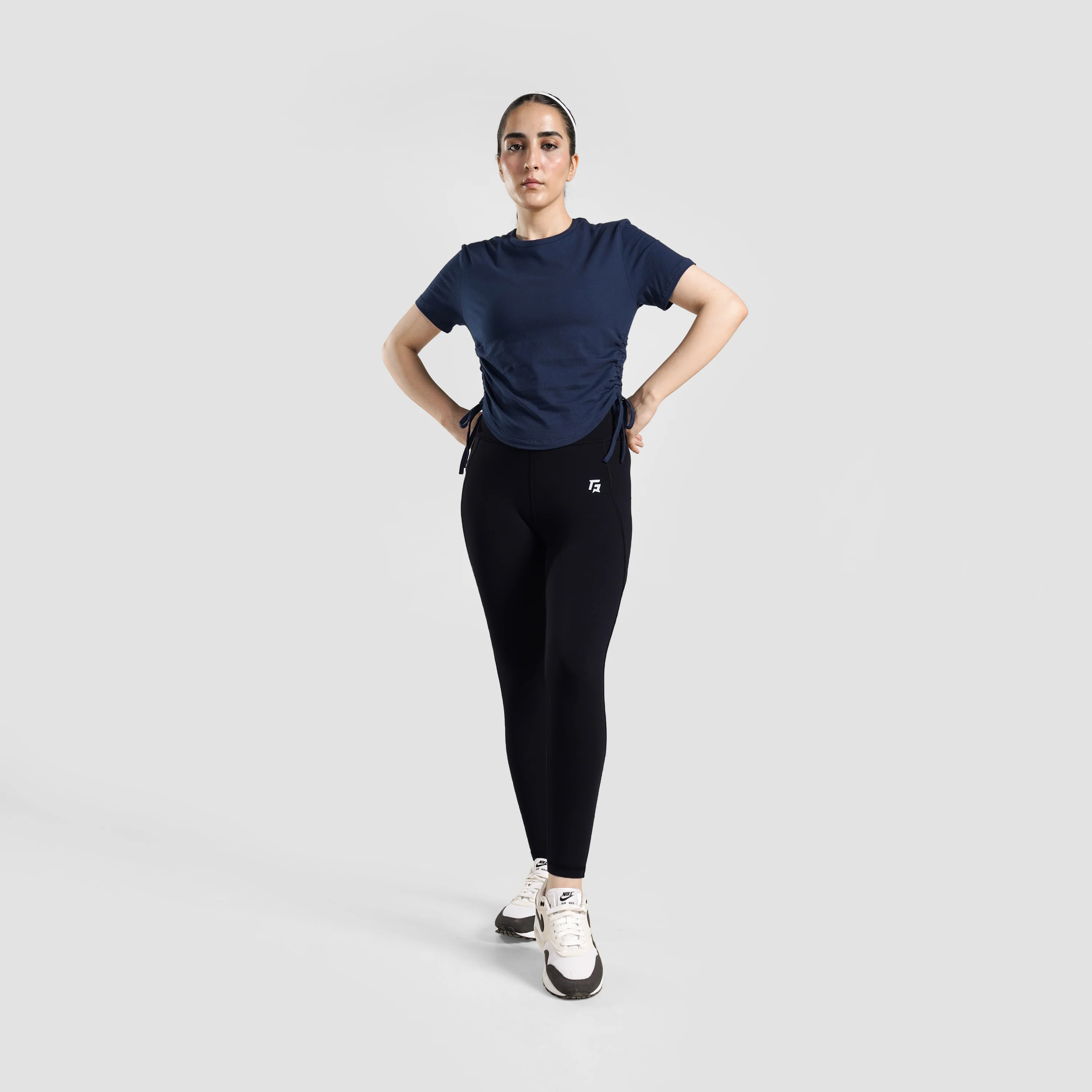 Active Shape Crop Tee (Navy) - Image 4