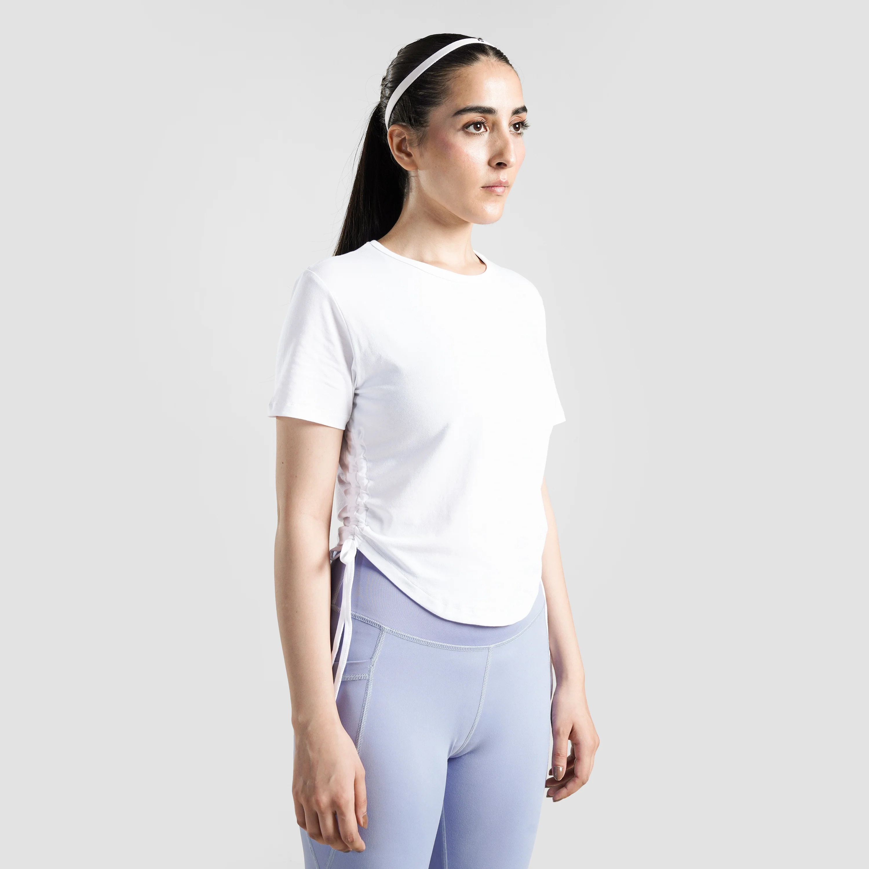 Active Shape Crop Tee (White) - Image 3
