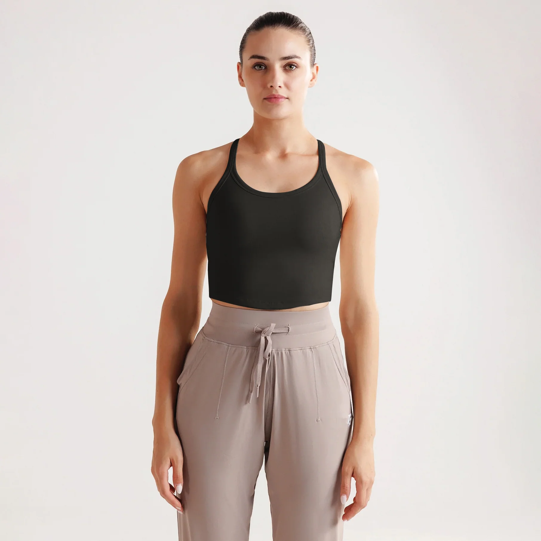 Active Stride Crop Top (Black) - Image 2