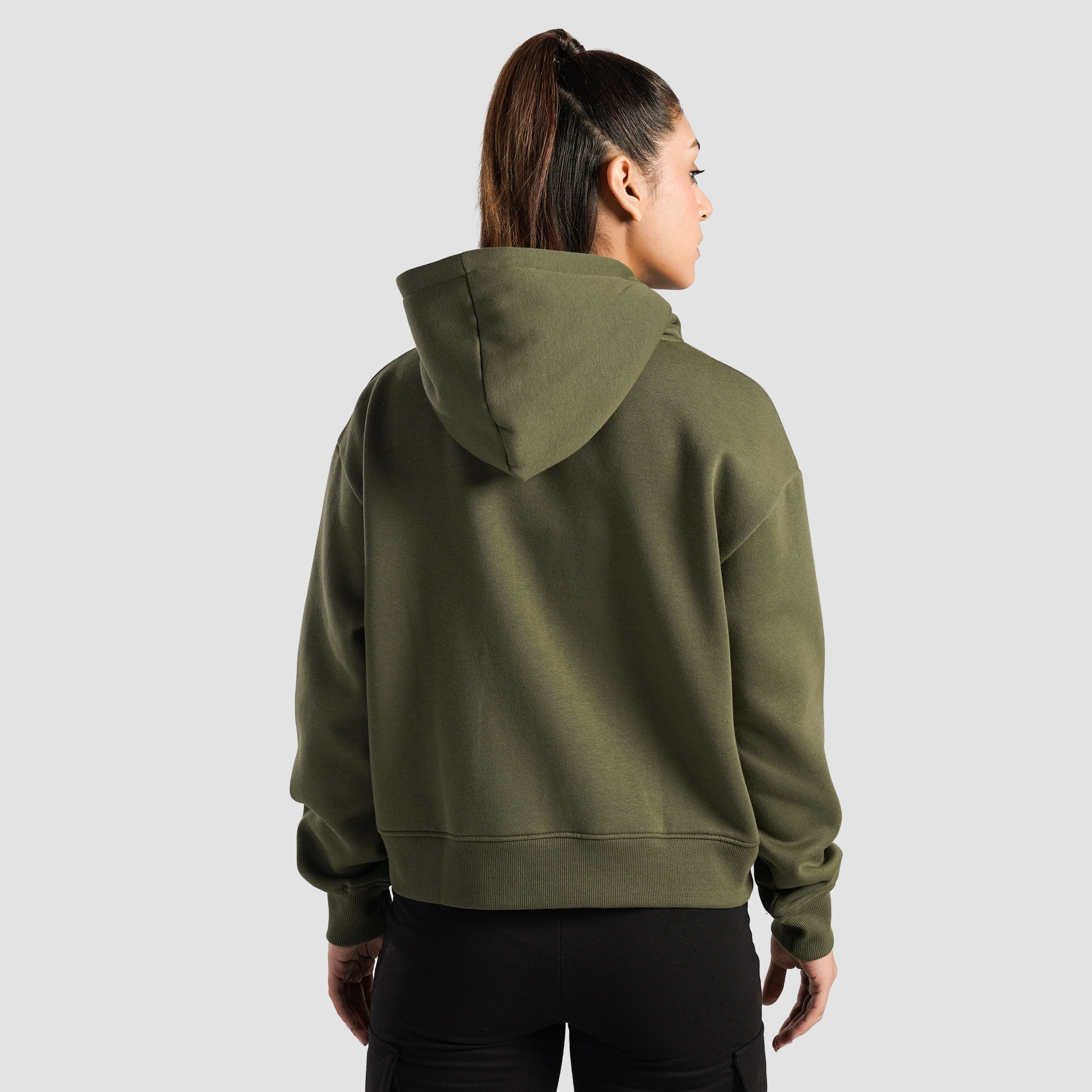 Apex Stride Zipper Hoodie (Olive) - Image 3