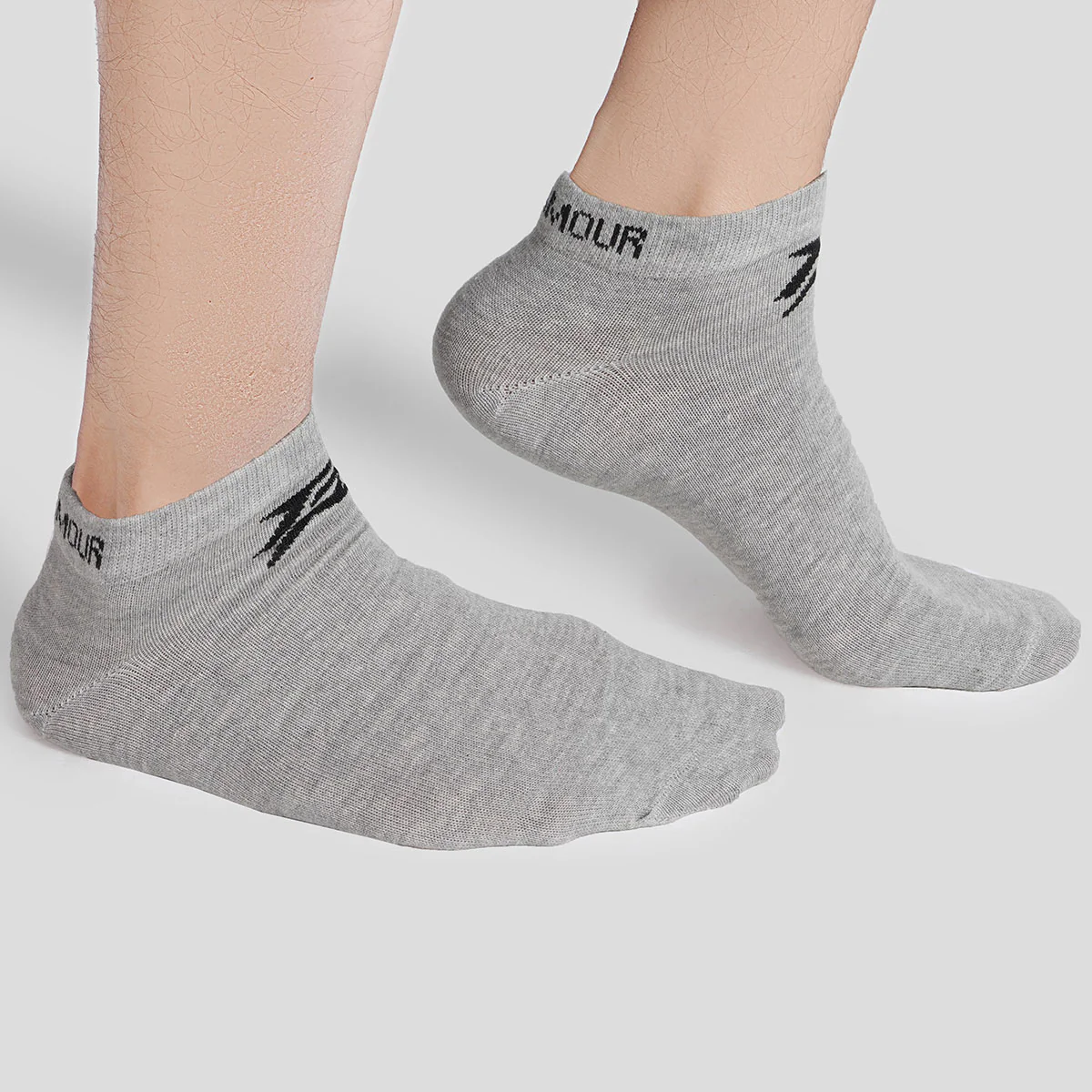 Armour Ankle Socks 3pcs (Black + Grey + White) - Image 4