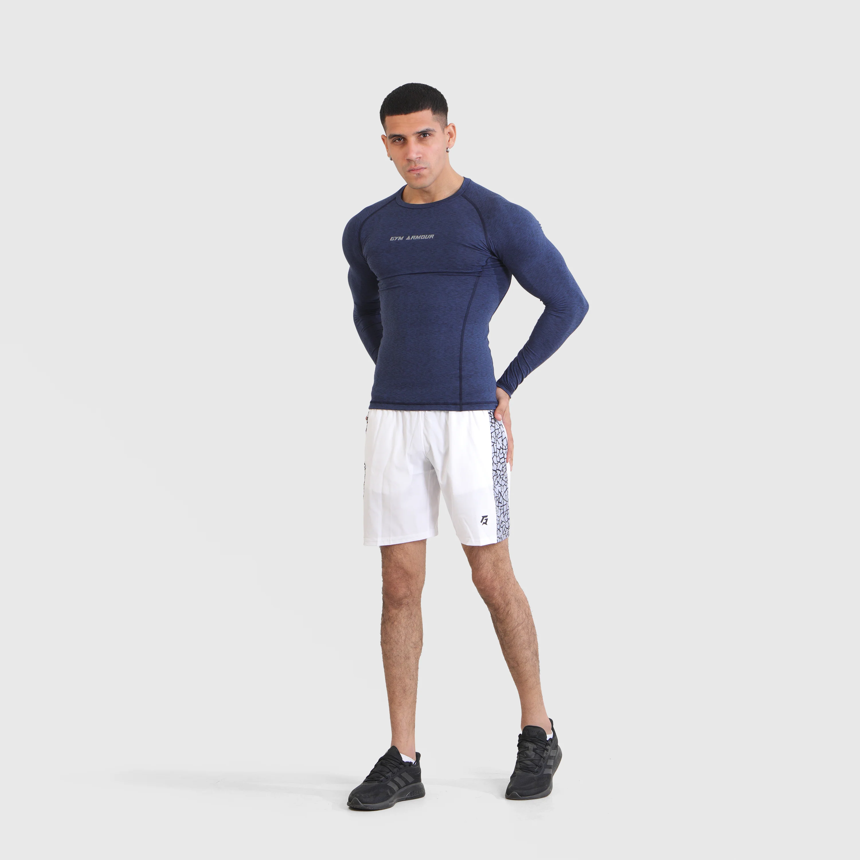 Armour Compression LongSleeves Tee (MLNG-Navy) - Image 4