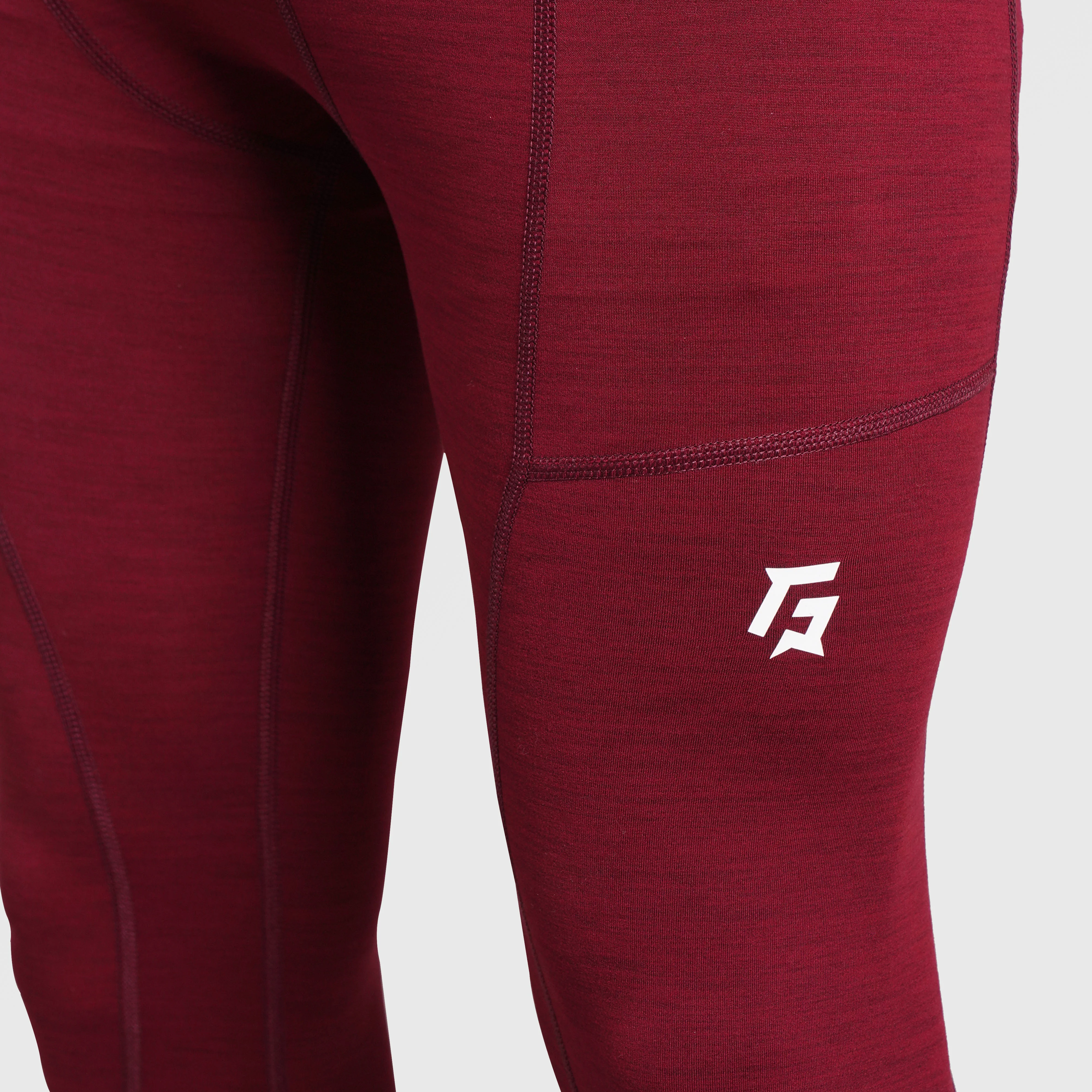 Armour Compression Pants (MLNG-Maroon) - Image 3