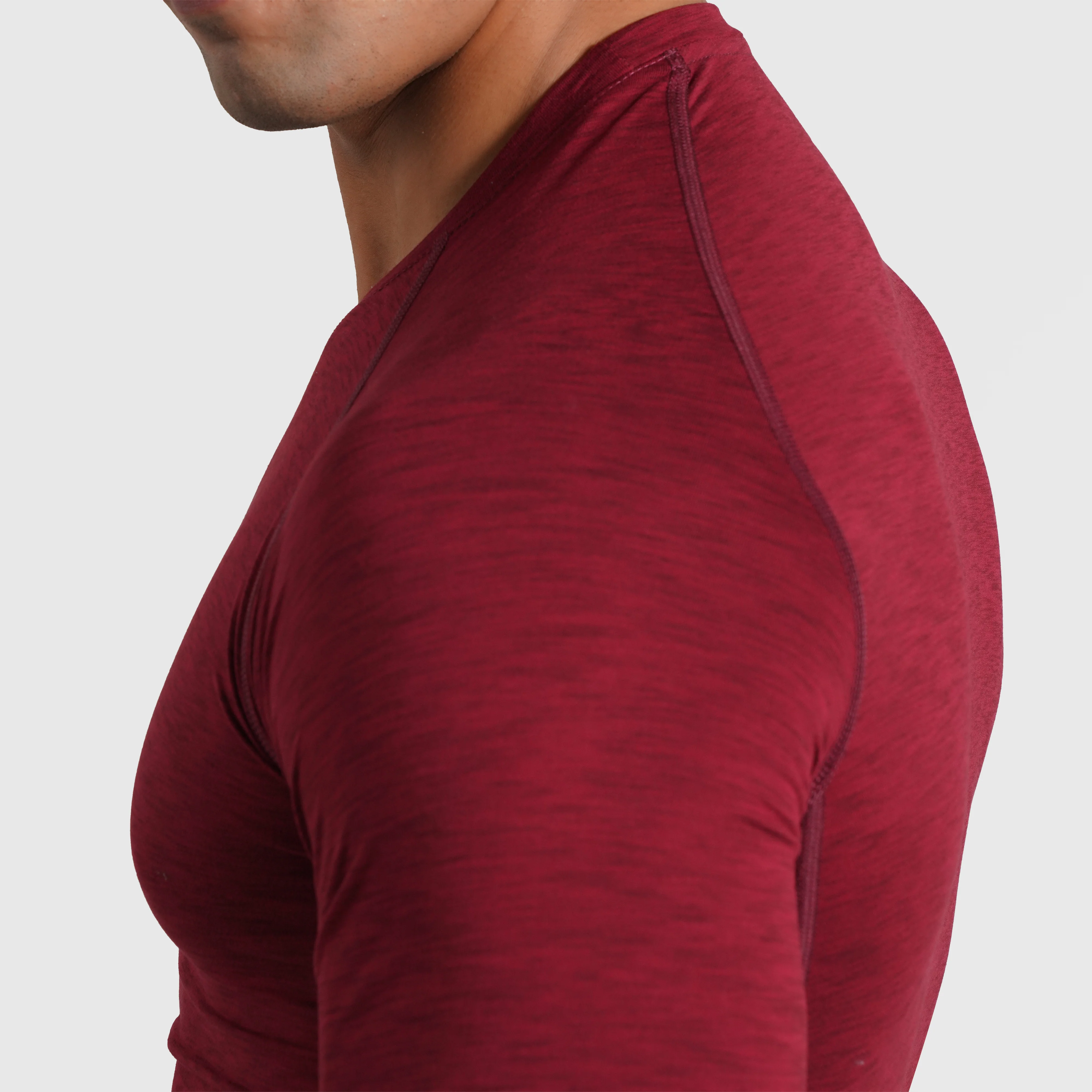Armour Compression Shirt (MLNG-Maroon) - Image 5