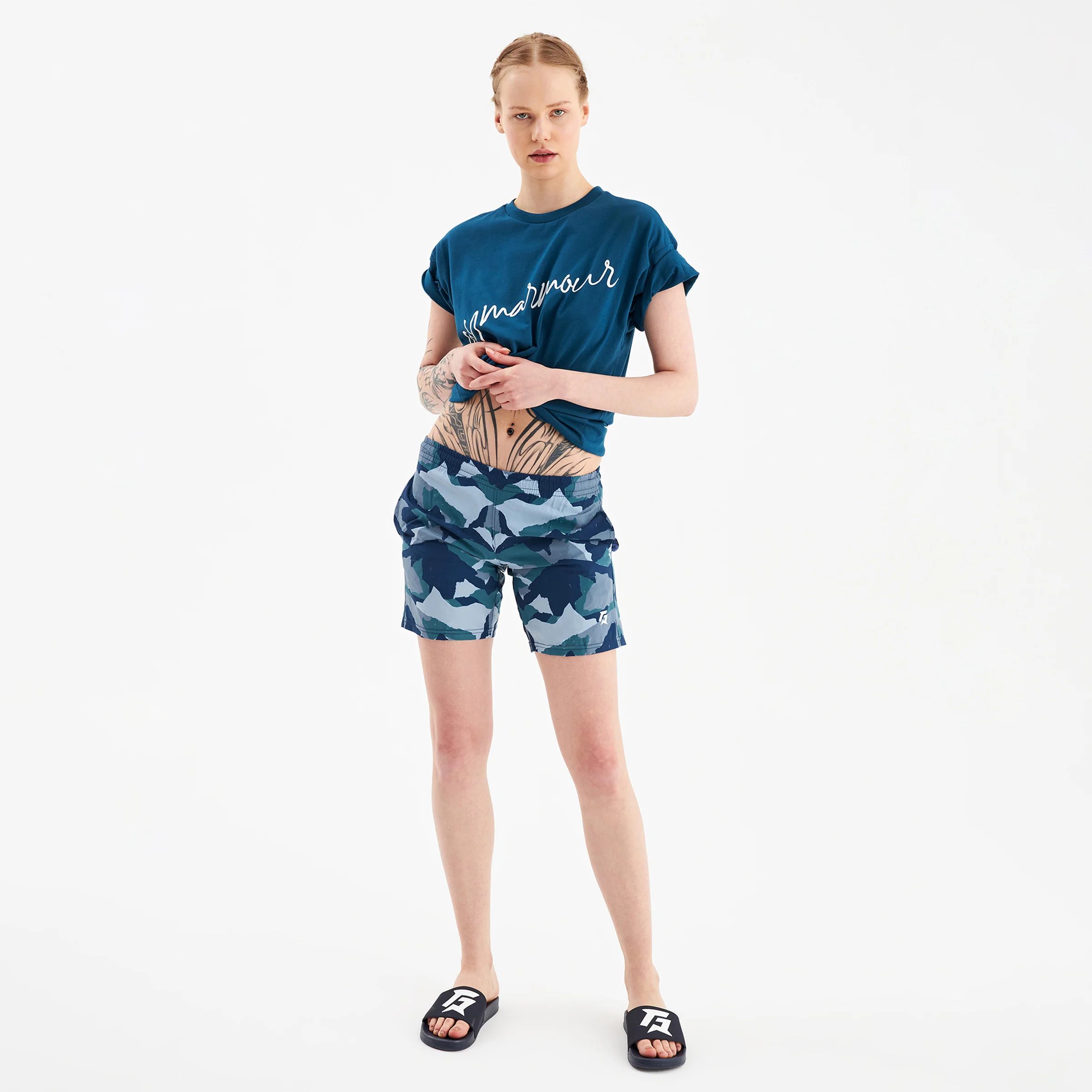 Armour Graphic Shorts (Blue) - Image 3