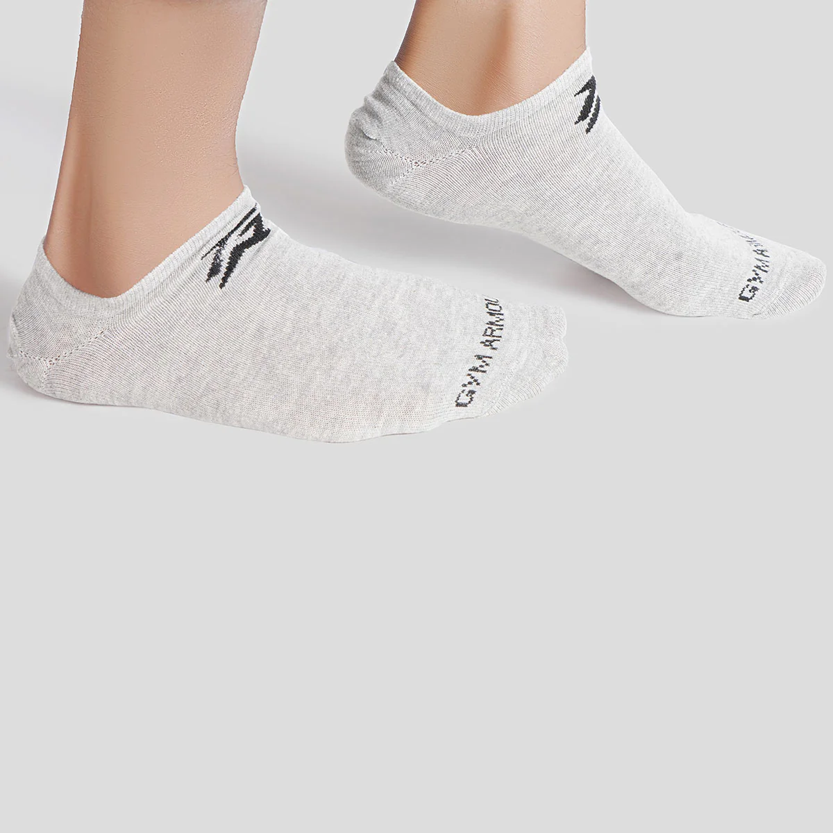 Armour No Show Socks 3pcs (Black + Grey + White) - Image 3