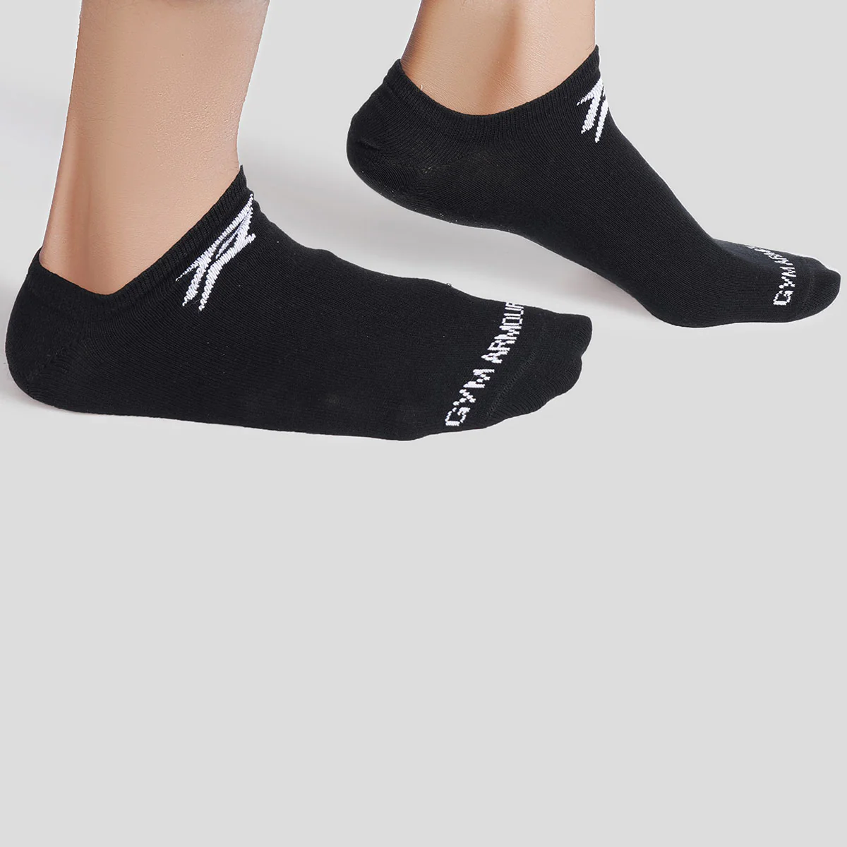 Armour No Show Socks 3pcs (Black + Grey + White) - Image 6