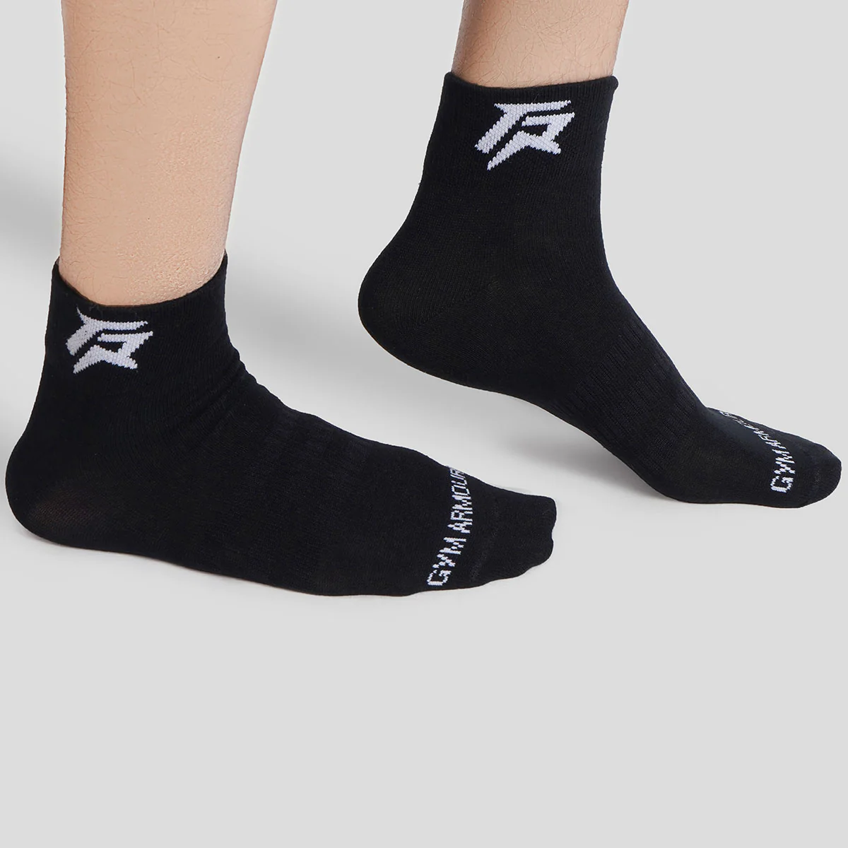 Armour Quarter Socks 3pcs (Black + Grey + White) - Image 6