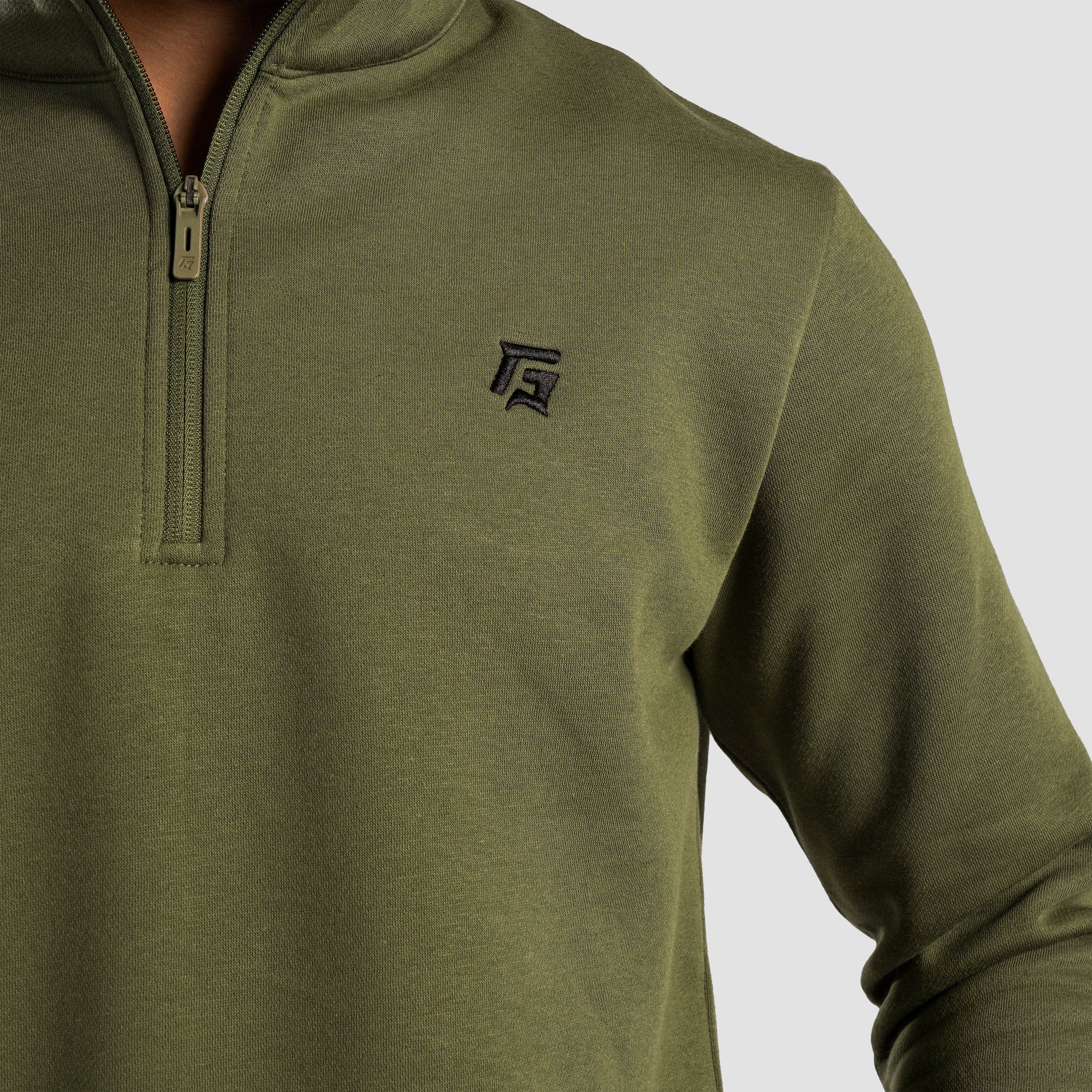 Axis Half Zip SweatShirt (Olive) - Image 5