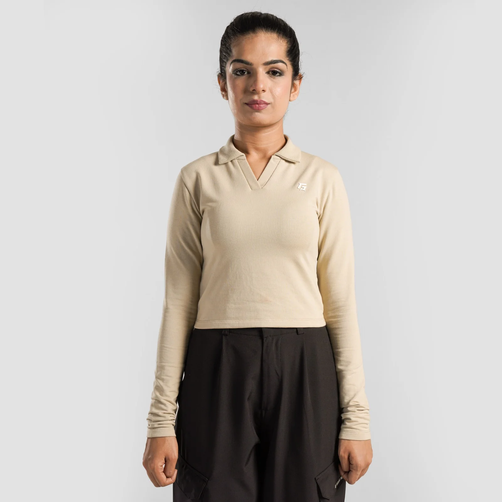 Collared Top (Beige) - Image 2