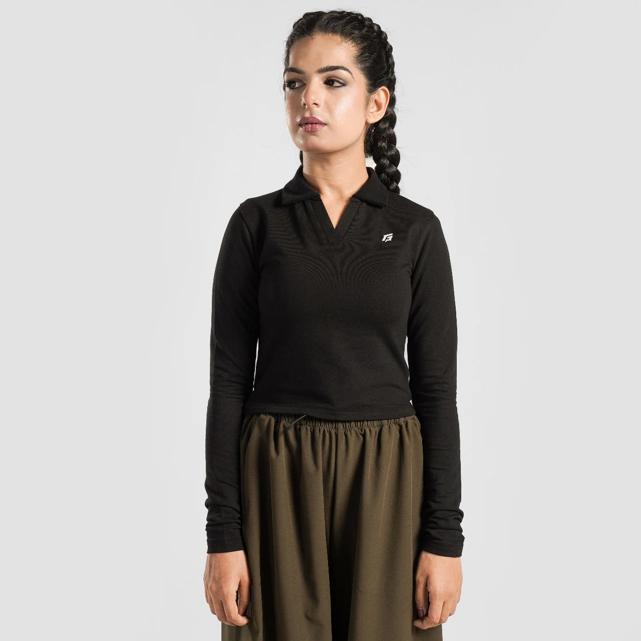 Collared Top (Black) - Image 2