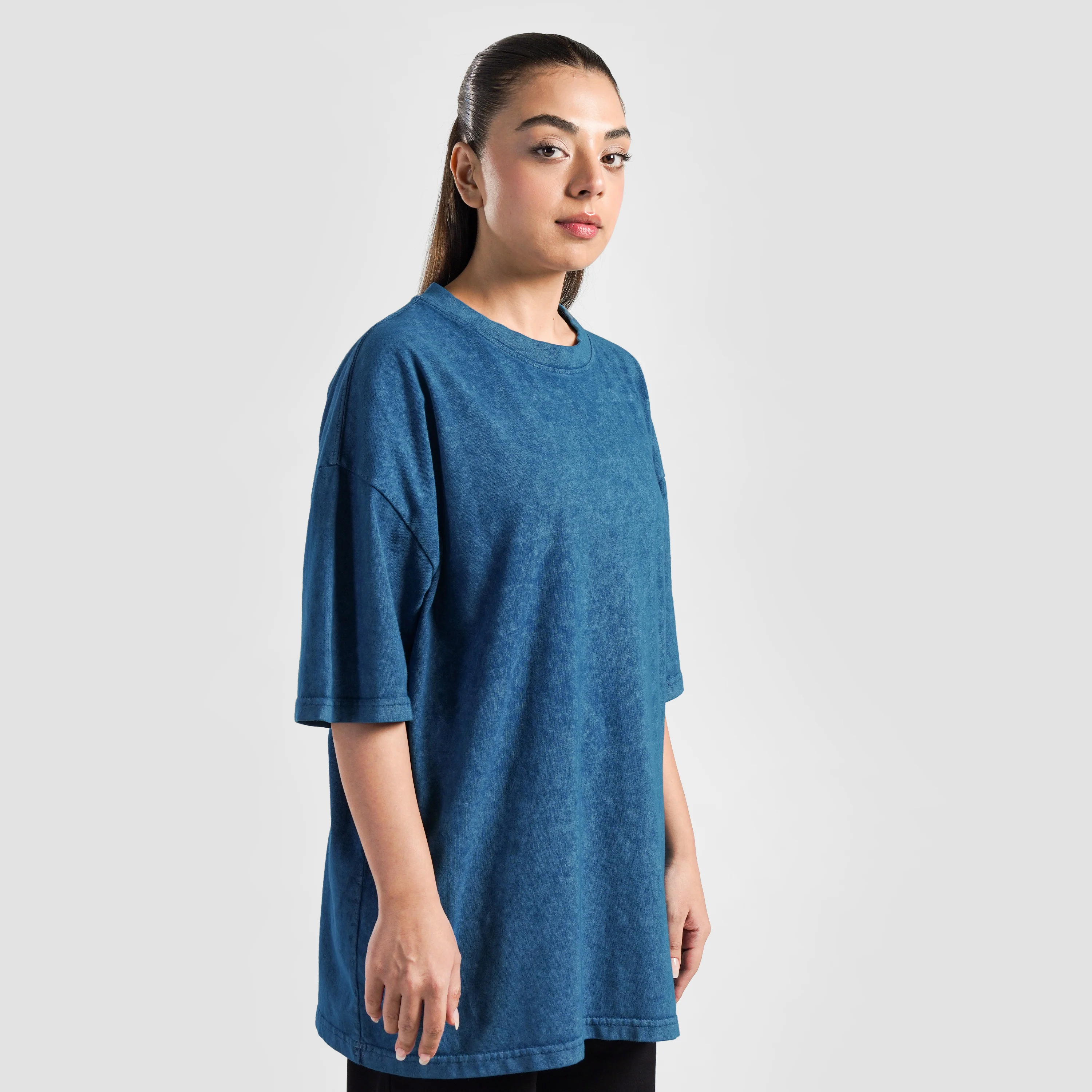 Core Stone Wash Tee (Mid Blue) - Image 3