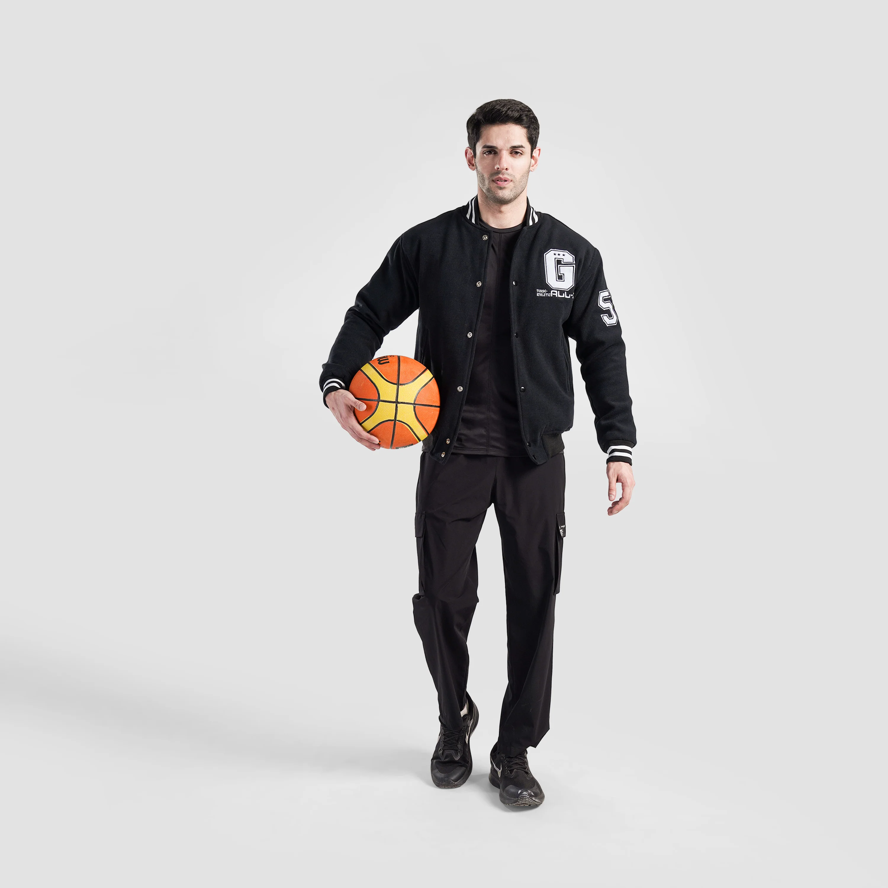 Crest Varsity Jacket (Black) - Image 4