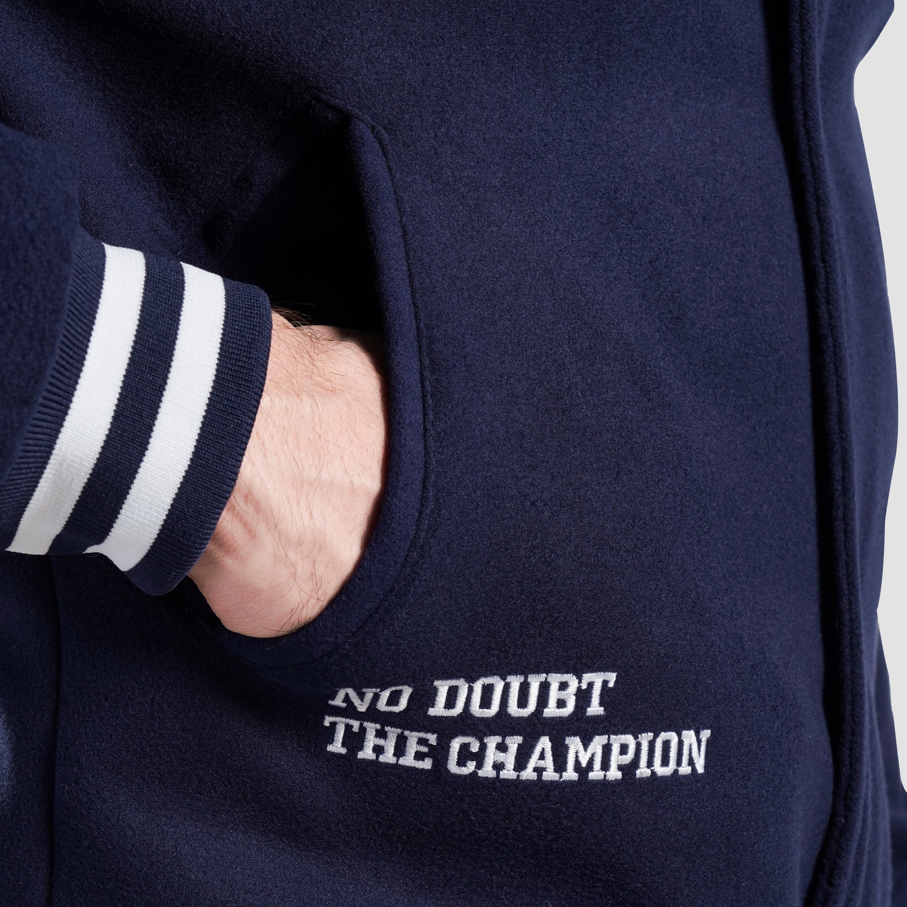 Crest Varsity Jacket (Navy) - Image 6