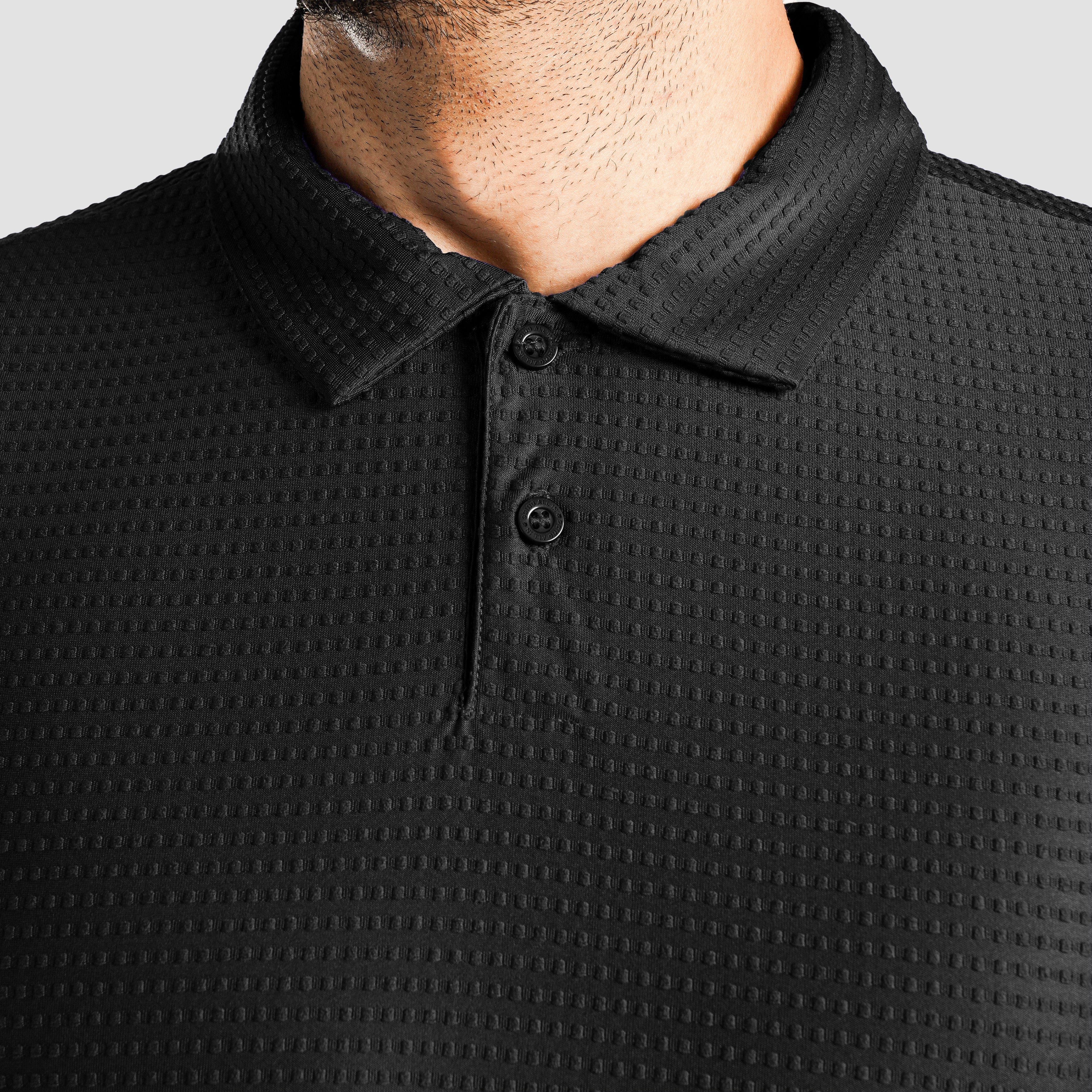 DOT Texture Polo (Black) - Image 6