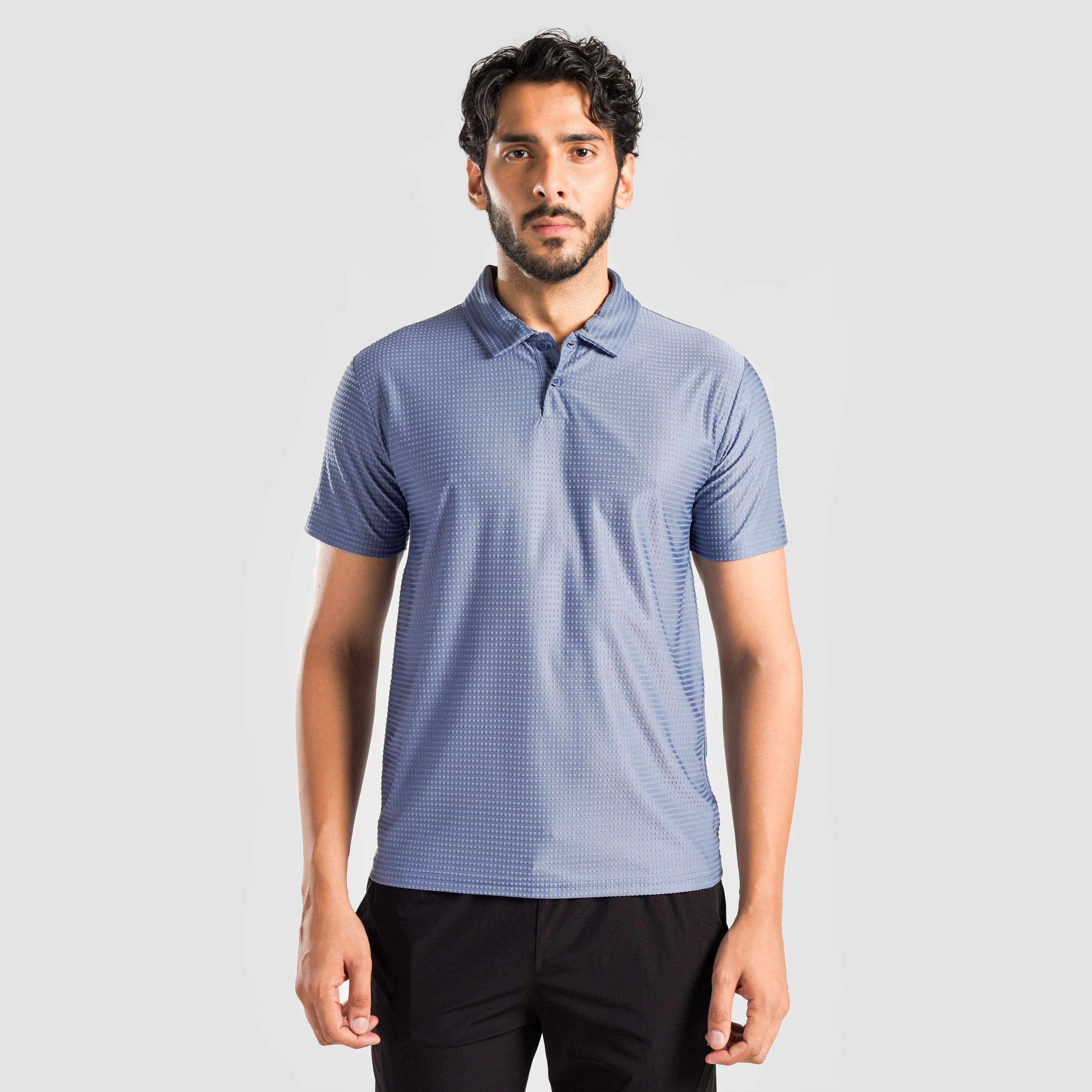 DOT Texture Polo (JK Blue)