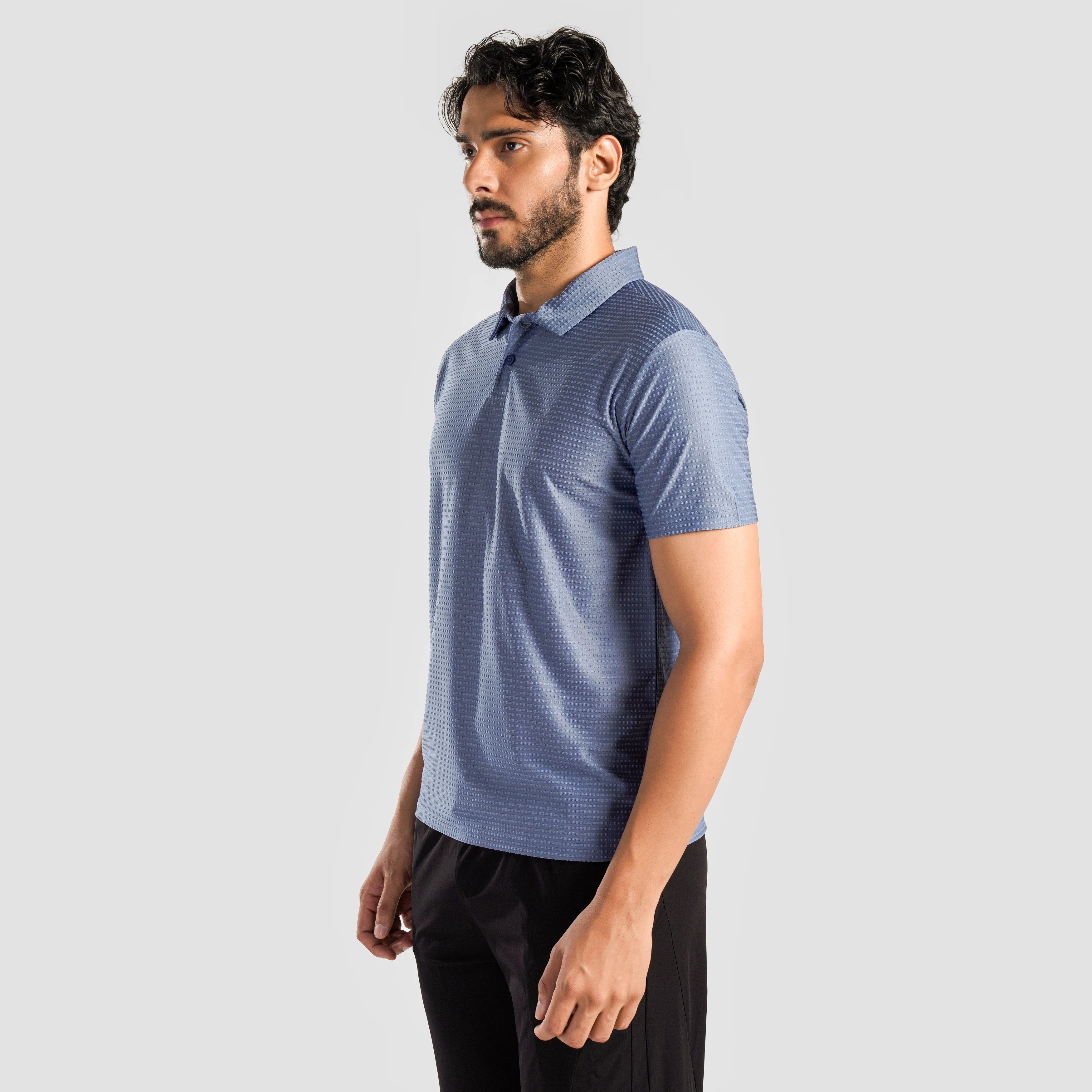 DOT Texture Polo (JK Blue) - Image 3