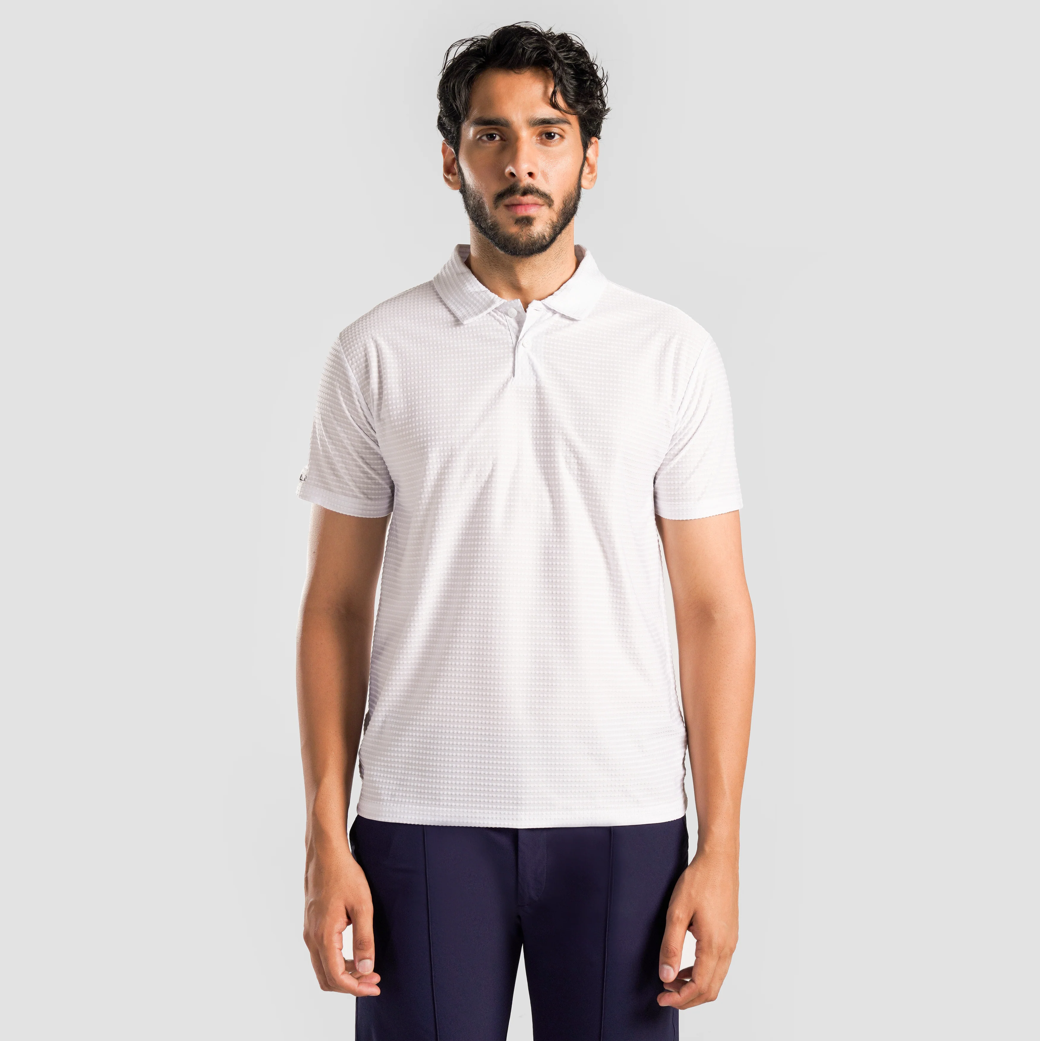 DOT Texture Polo (White)