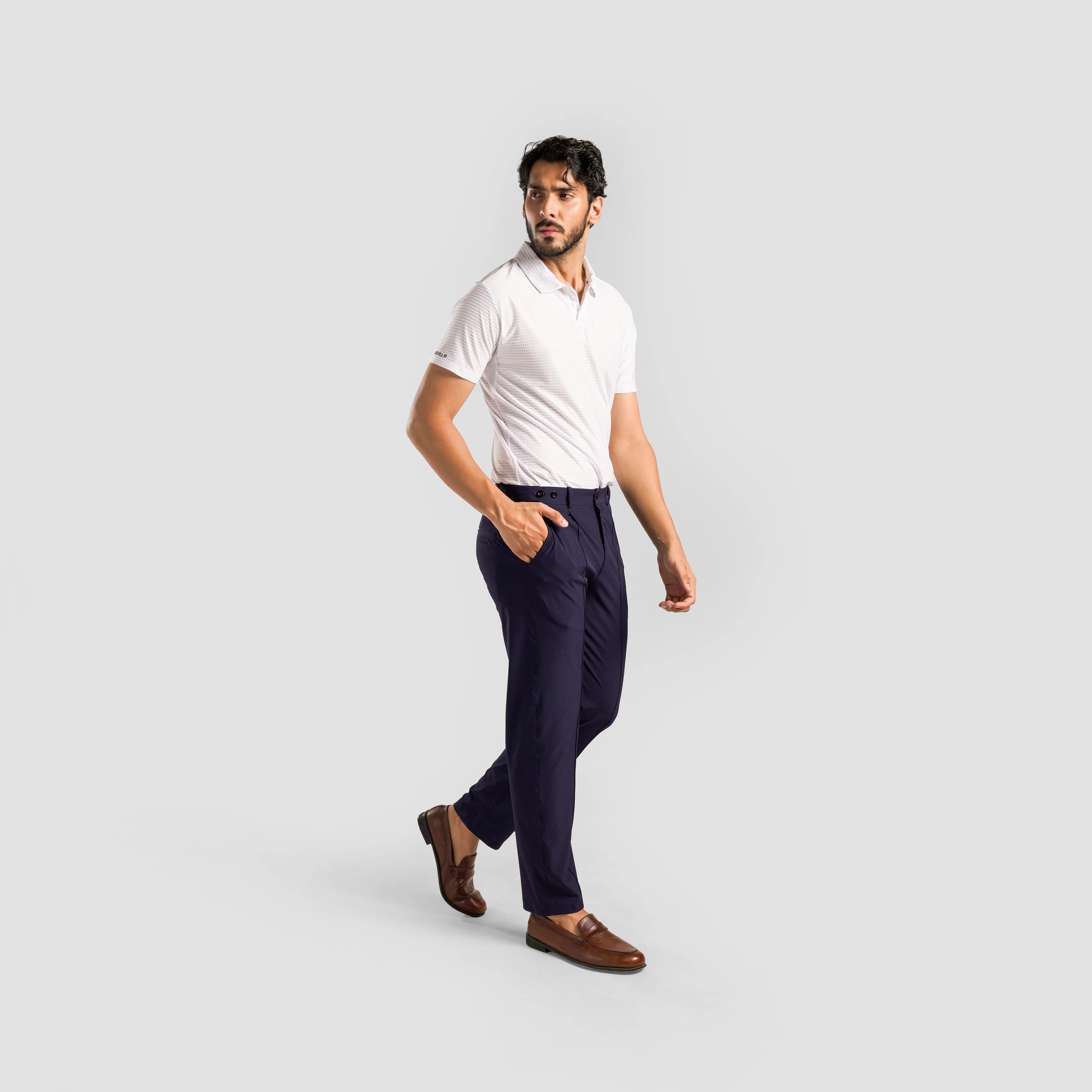 DOT Texture Polo (White) - Image 4