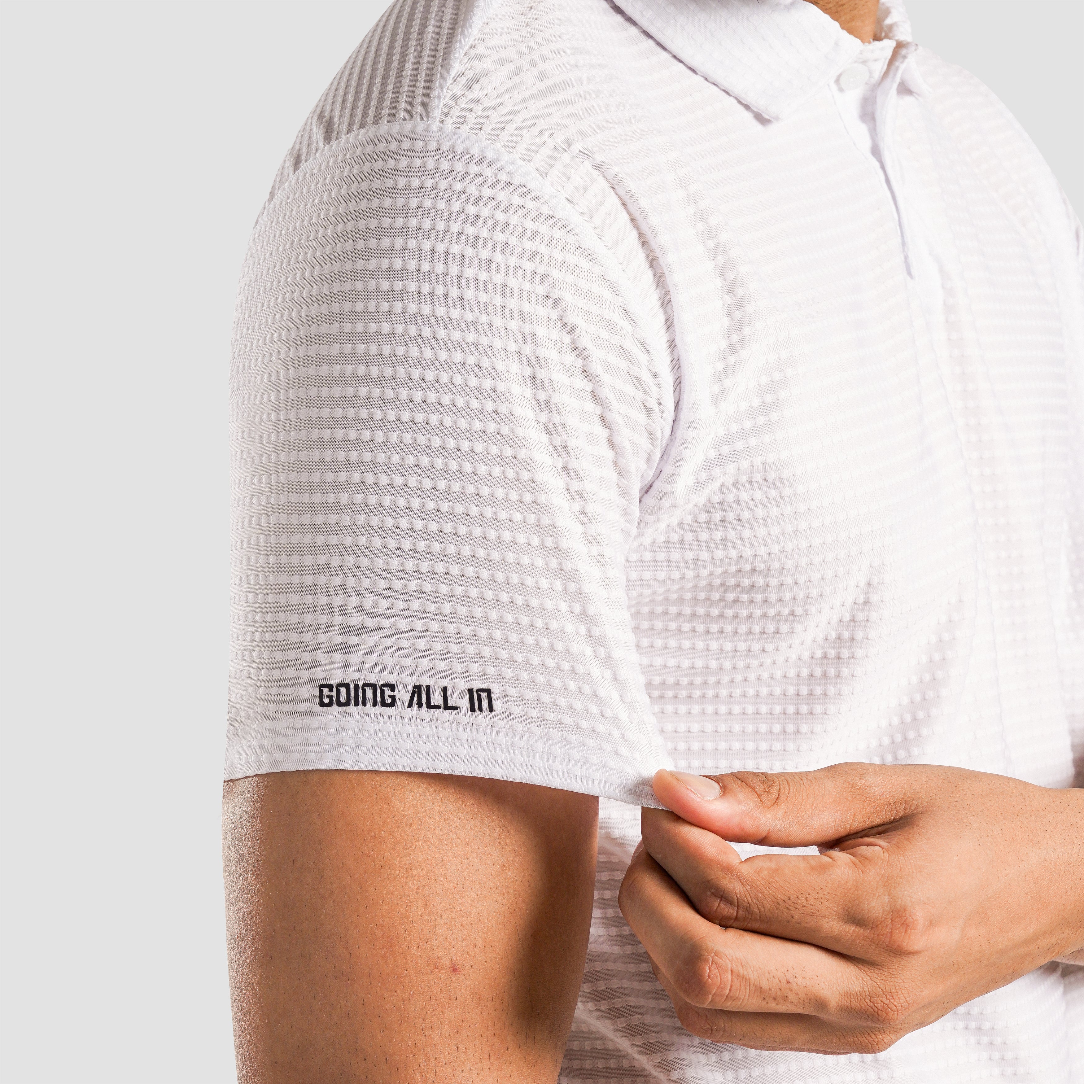DOT Texture Polo (White) - Image 5