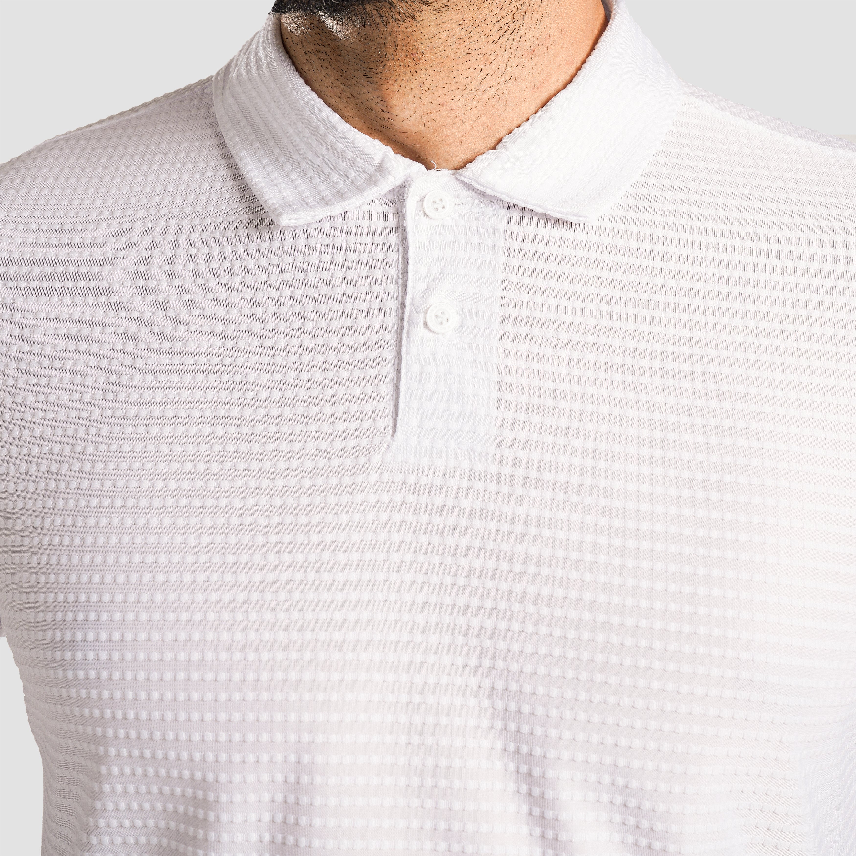 DOT Texture Polo (White) - Image 6
