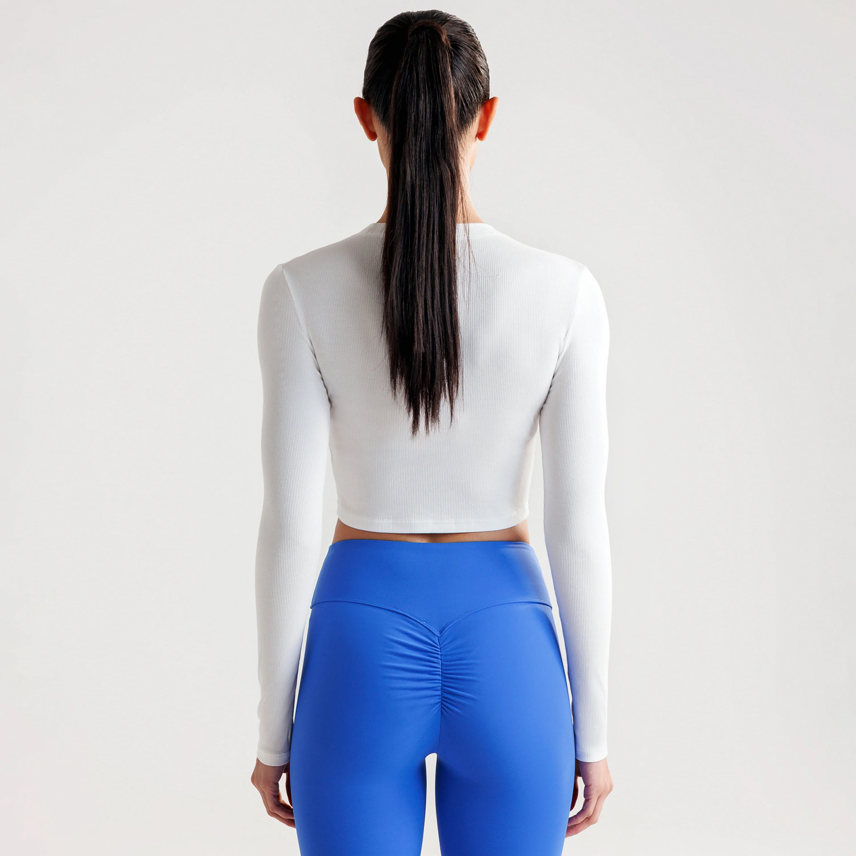 Dynamic Grip Crop Top (White) - Image 2