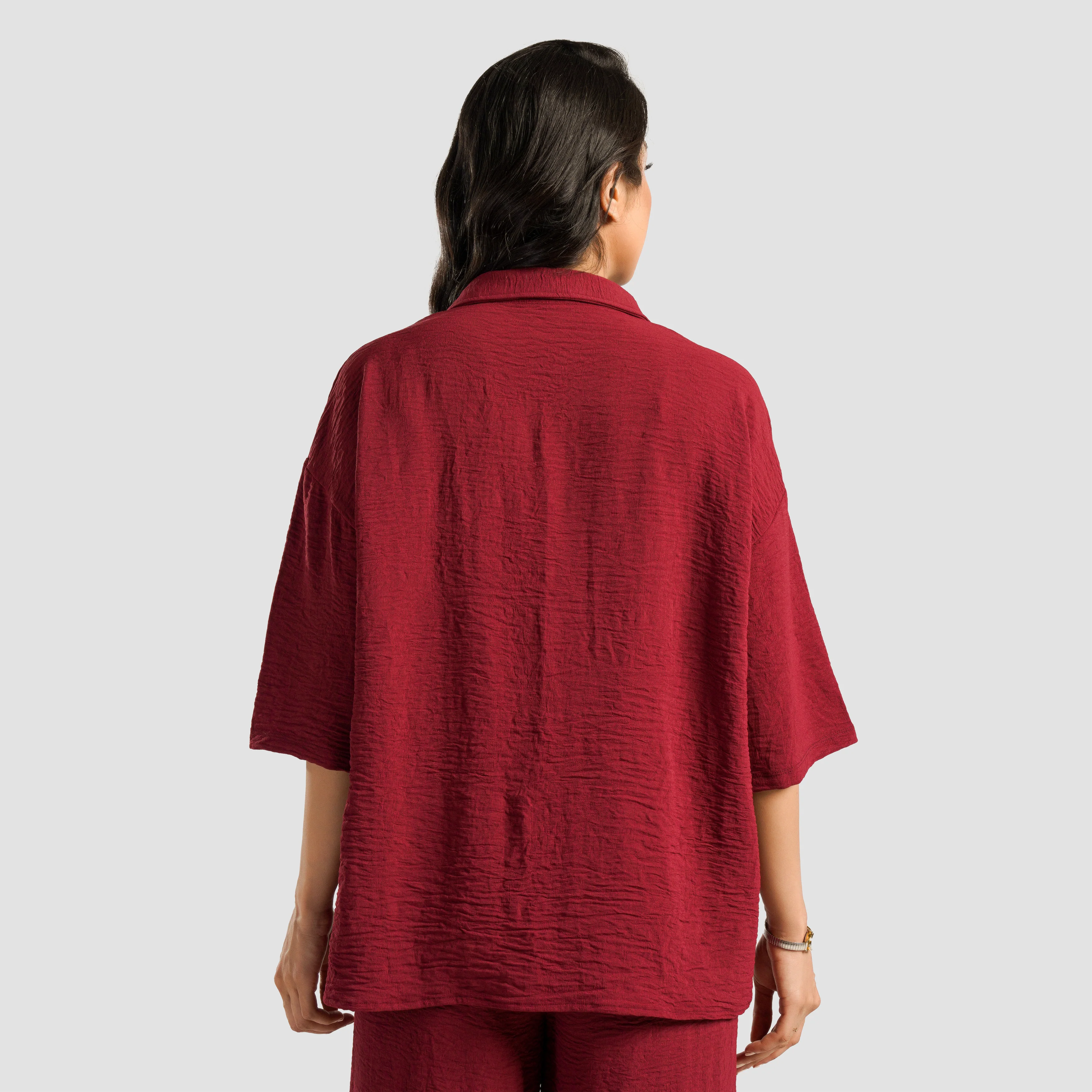 Ease Button Down (Maroon) - Image 2