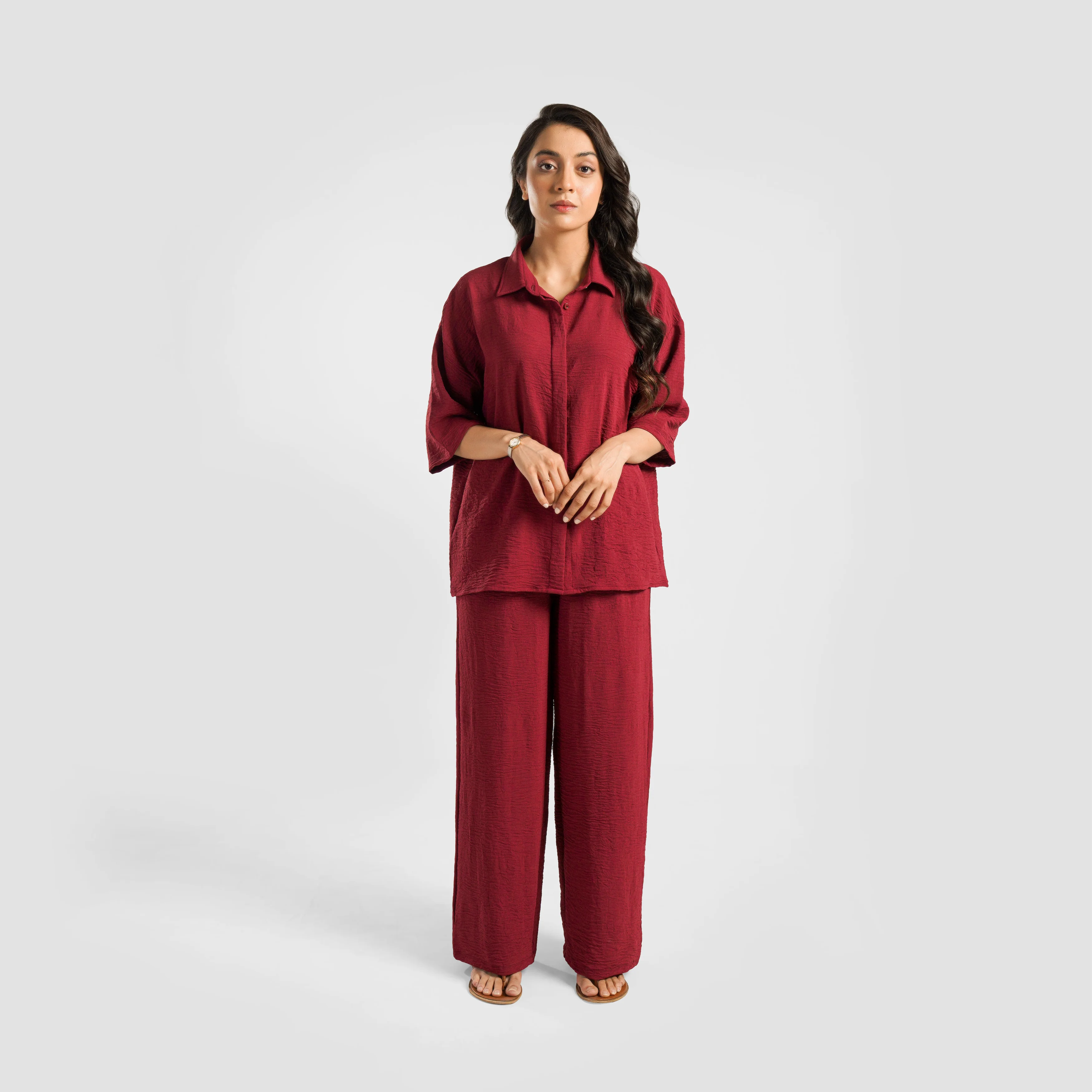 Ease Button Down (Maroon) - Image 4