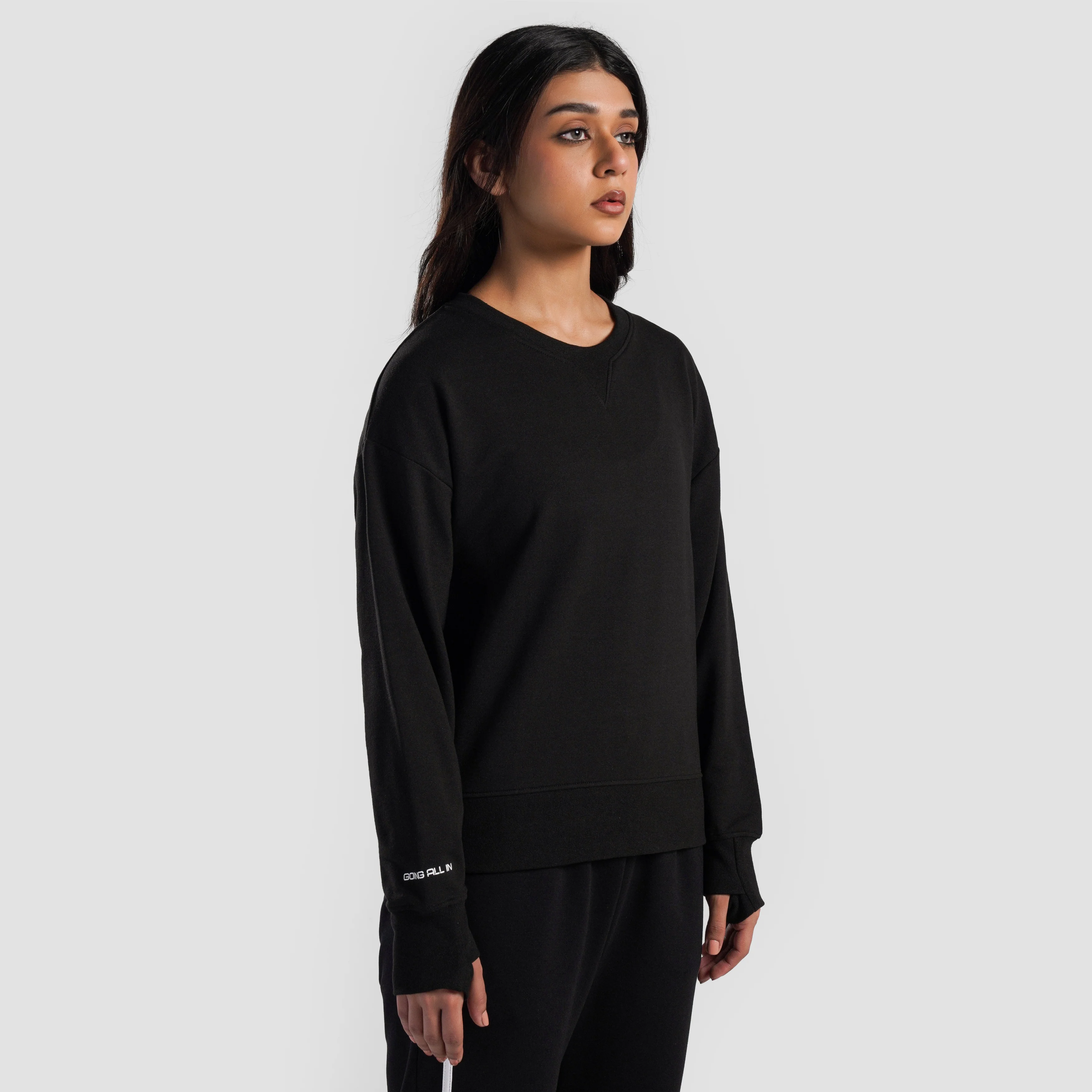 Elevate Core SweatShirt (Black) - Image 3