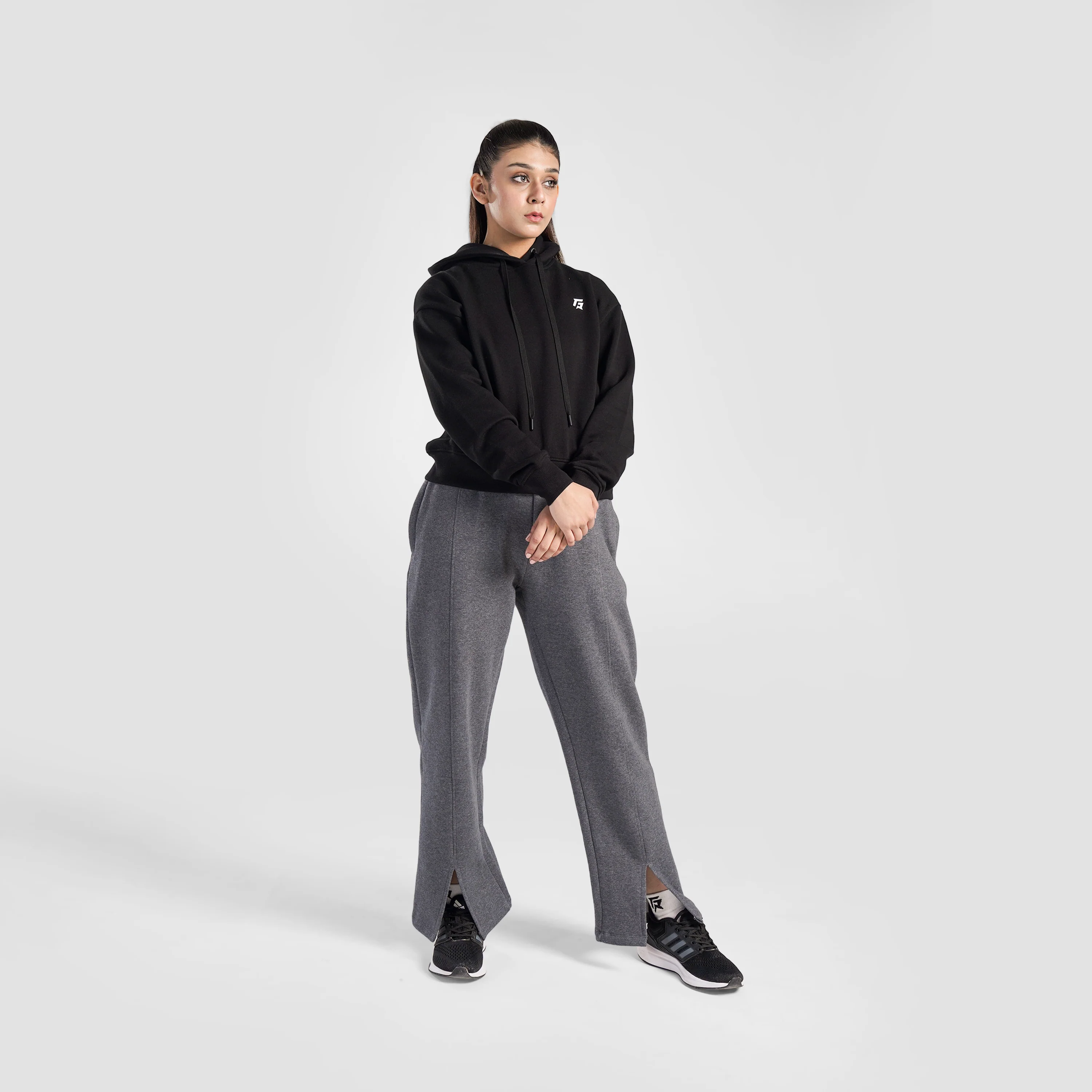 Essential Active Regular Hoodie (Black) - Image 4