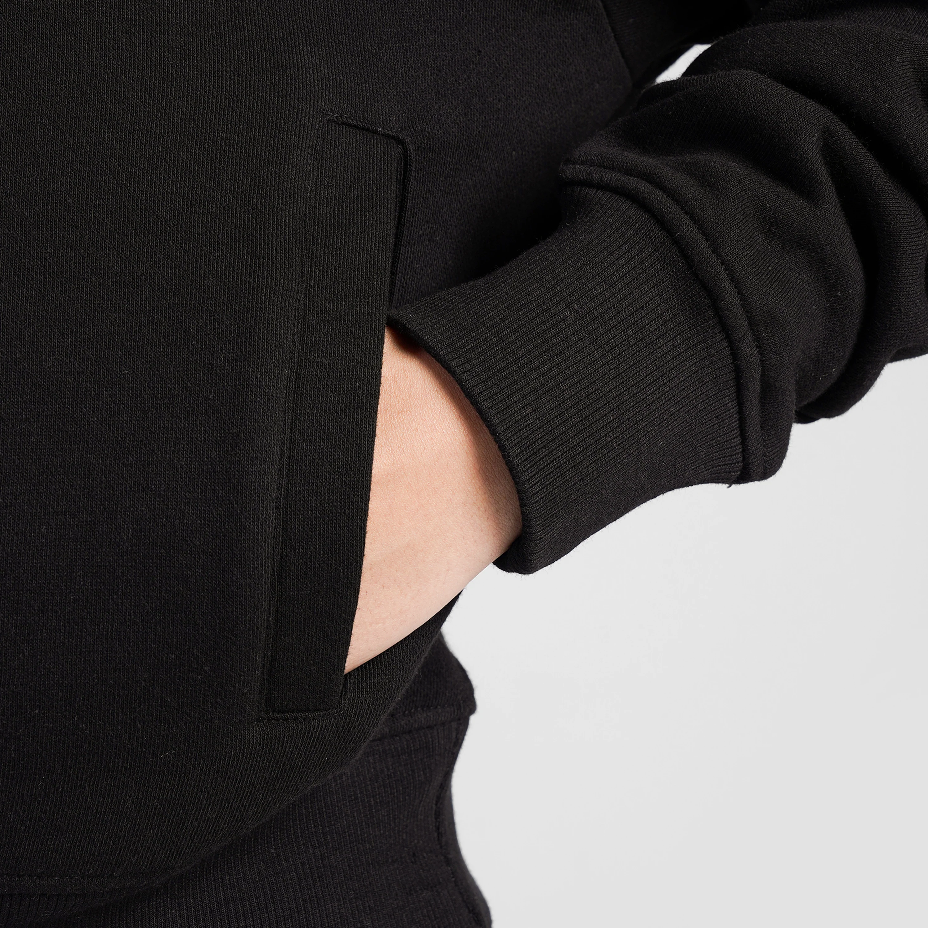 Essential Active Regular Hoodie (Black) - Image 6