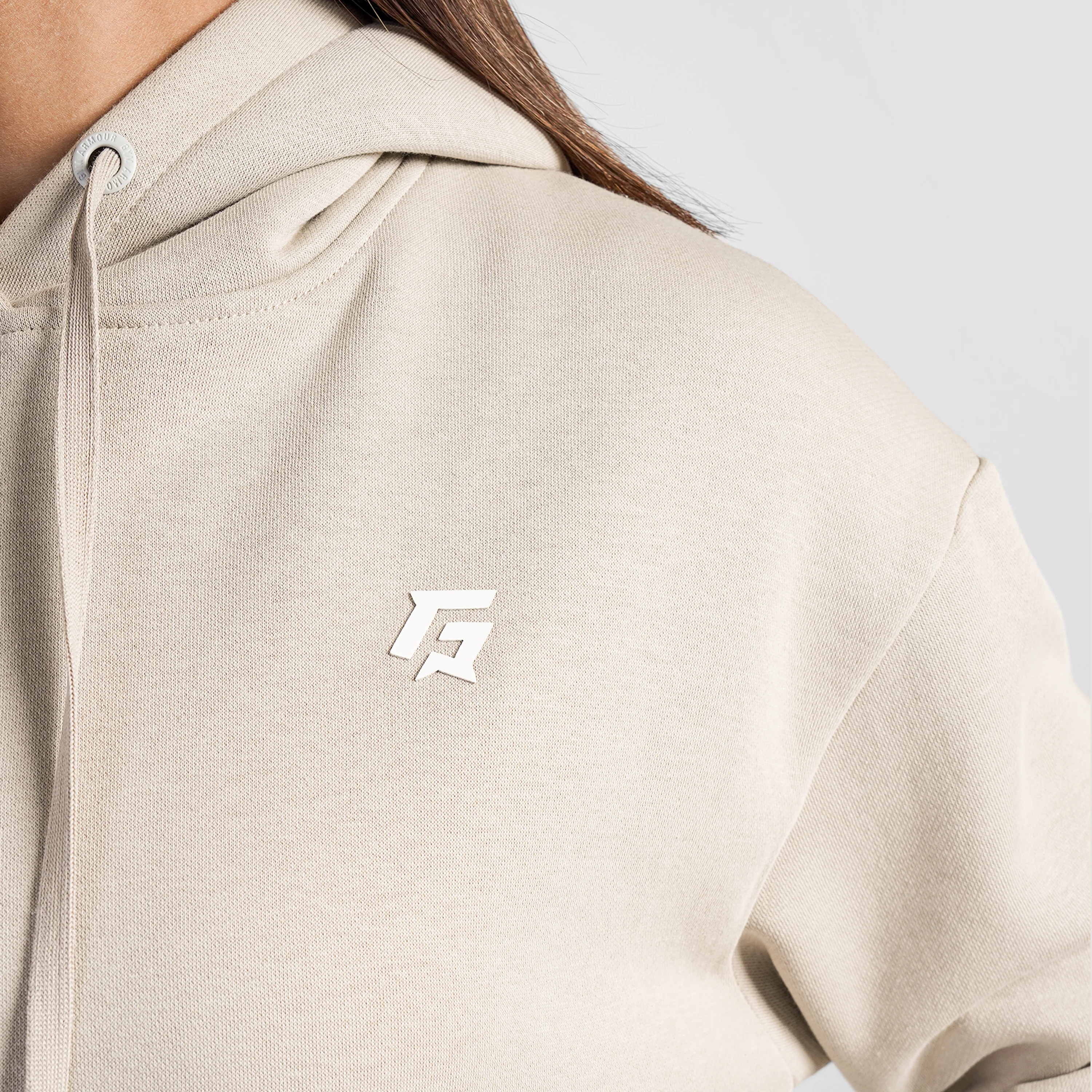 Essential Active Regular Hoodie (Beige) - Image 5