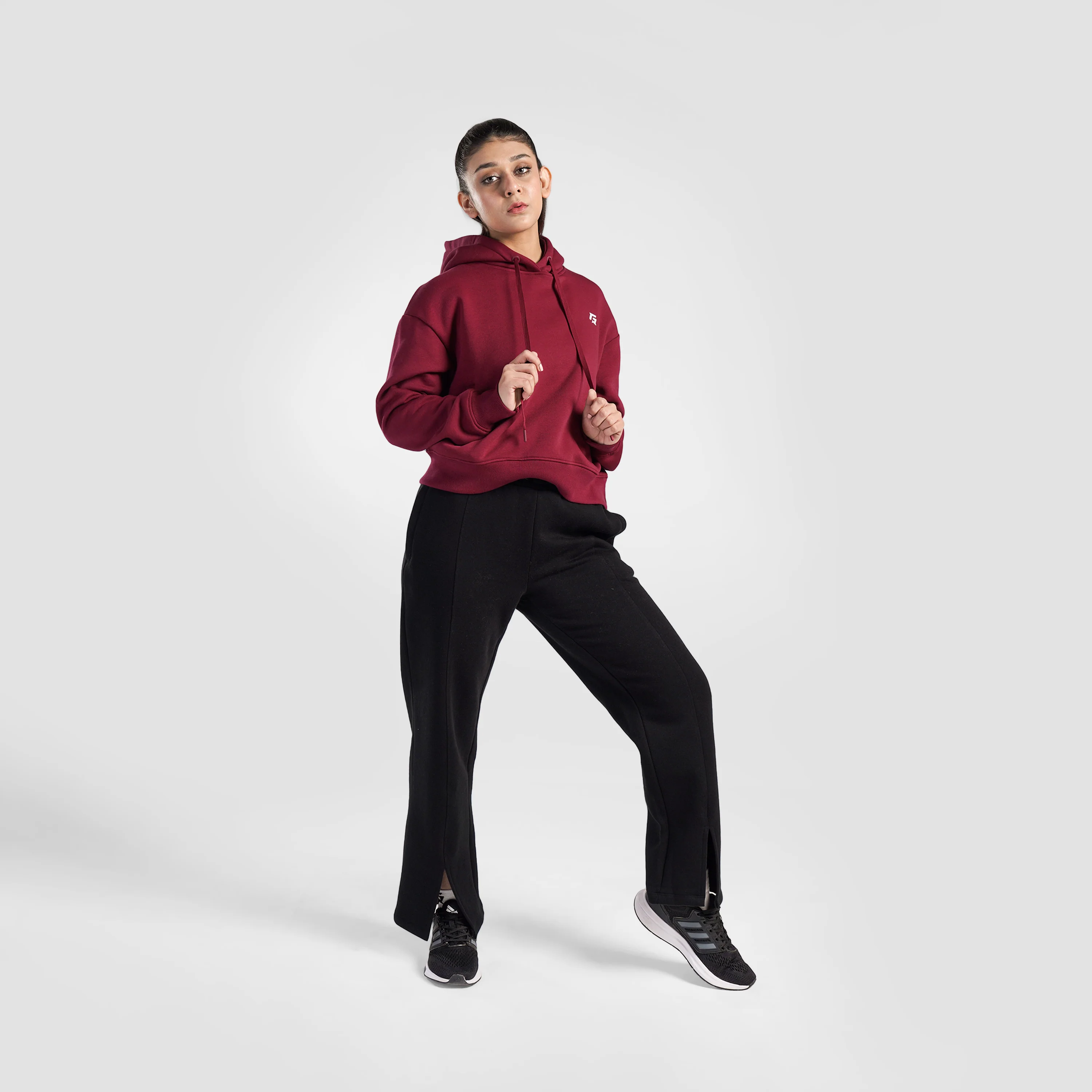 Essential Active Regular Hoodie (Maroon) - Image 4