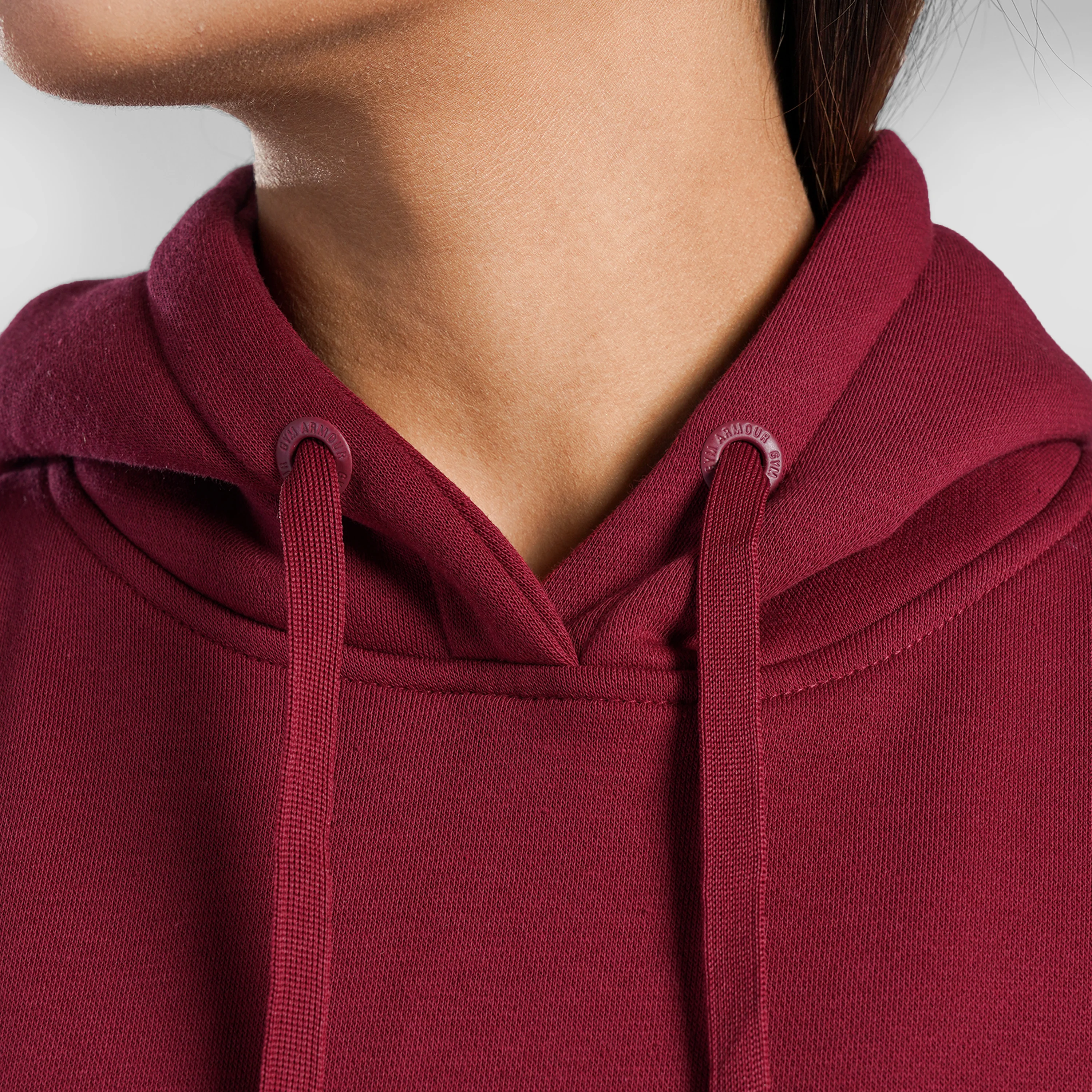 Essential Active Regular Hoodie (Maroon) - Image 5
