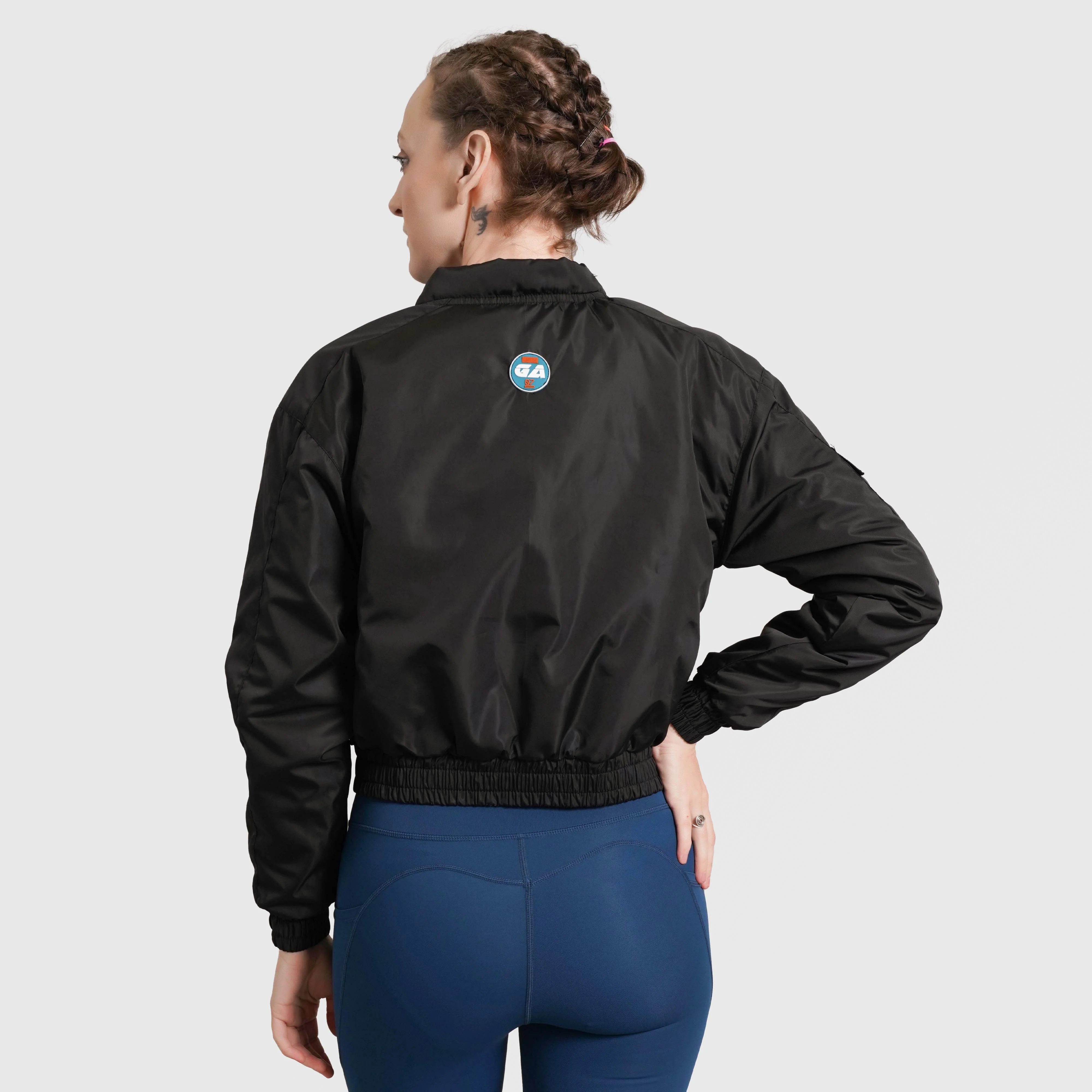 Essential Bomber Jacket (Black) - Image 2