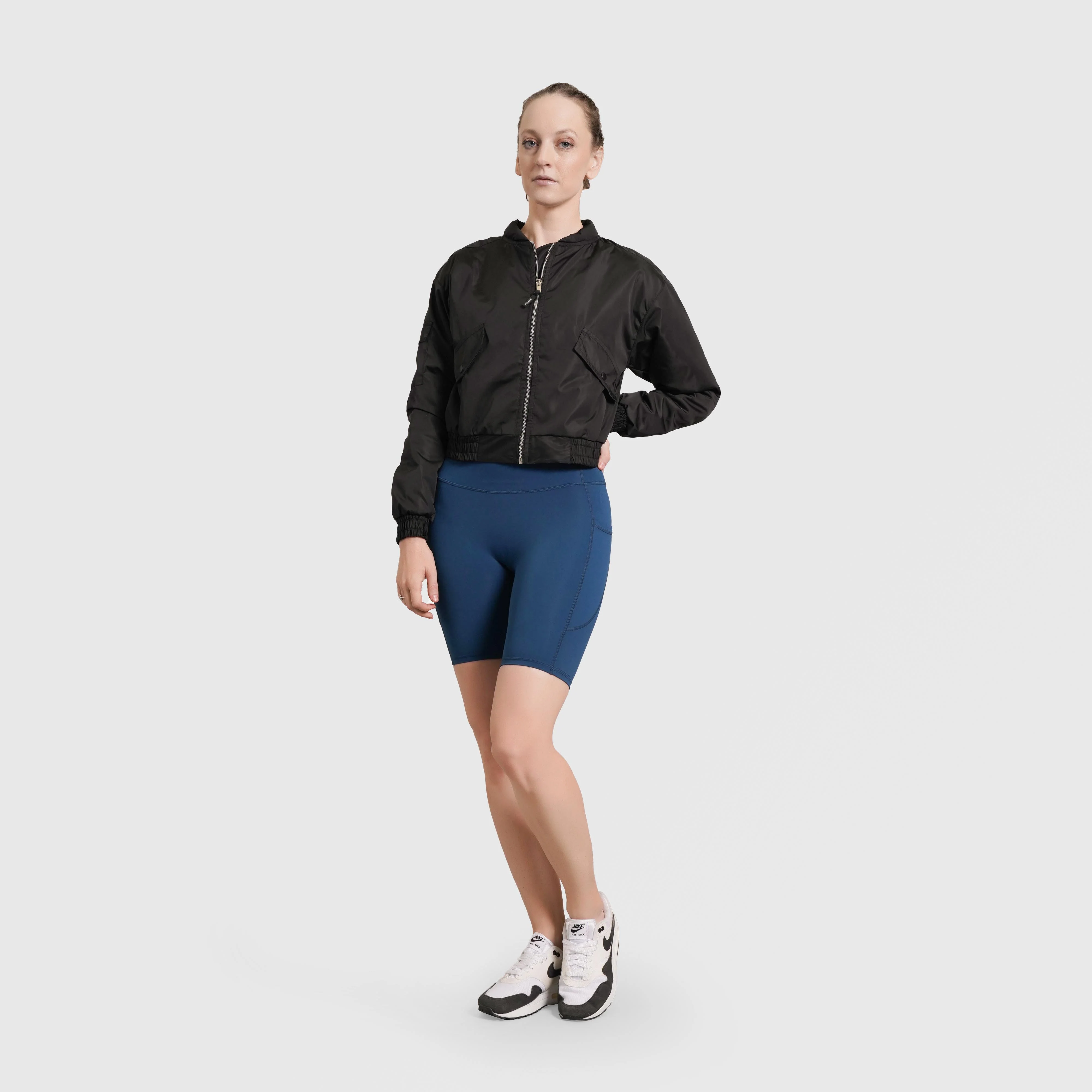 Essential Bomber Jacket (Black) - Image 4