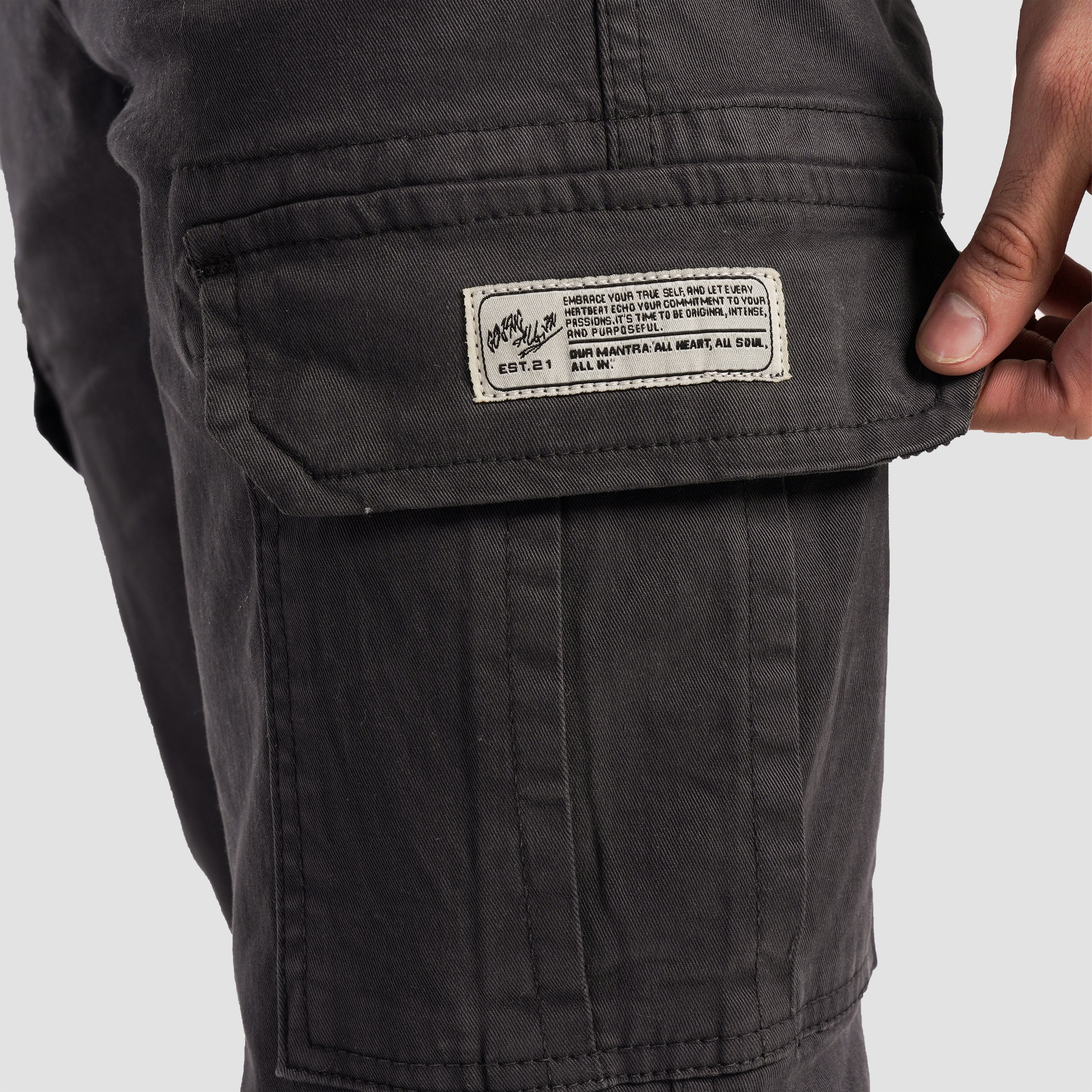 Essential Cargo Pants (Grey) - Image 7
