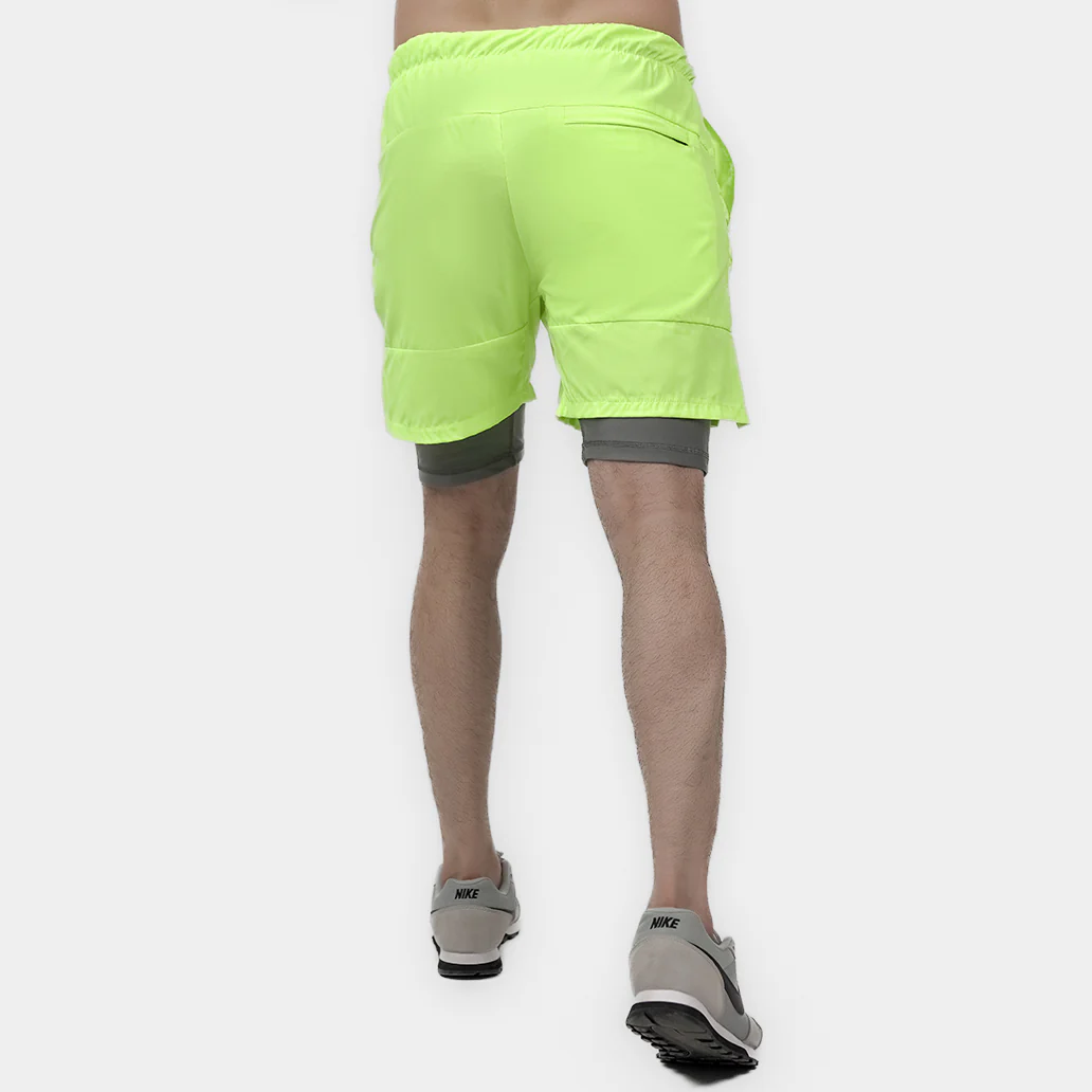 Flex Grip Layer Shorts (Neon-Charcoal) - Image 2