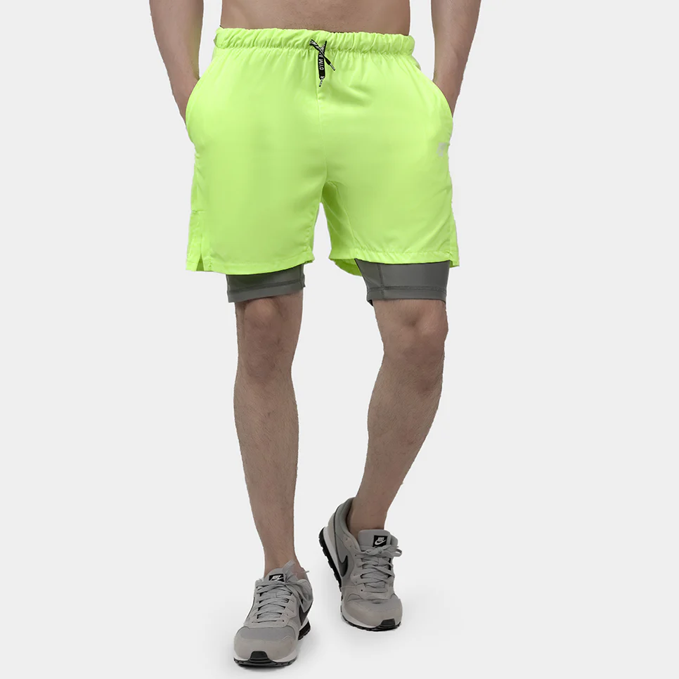 Flex Grip Layer Shorts (Neon-Charcoal) - Image 4