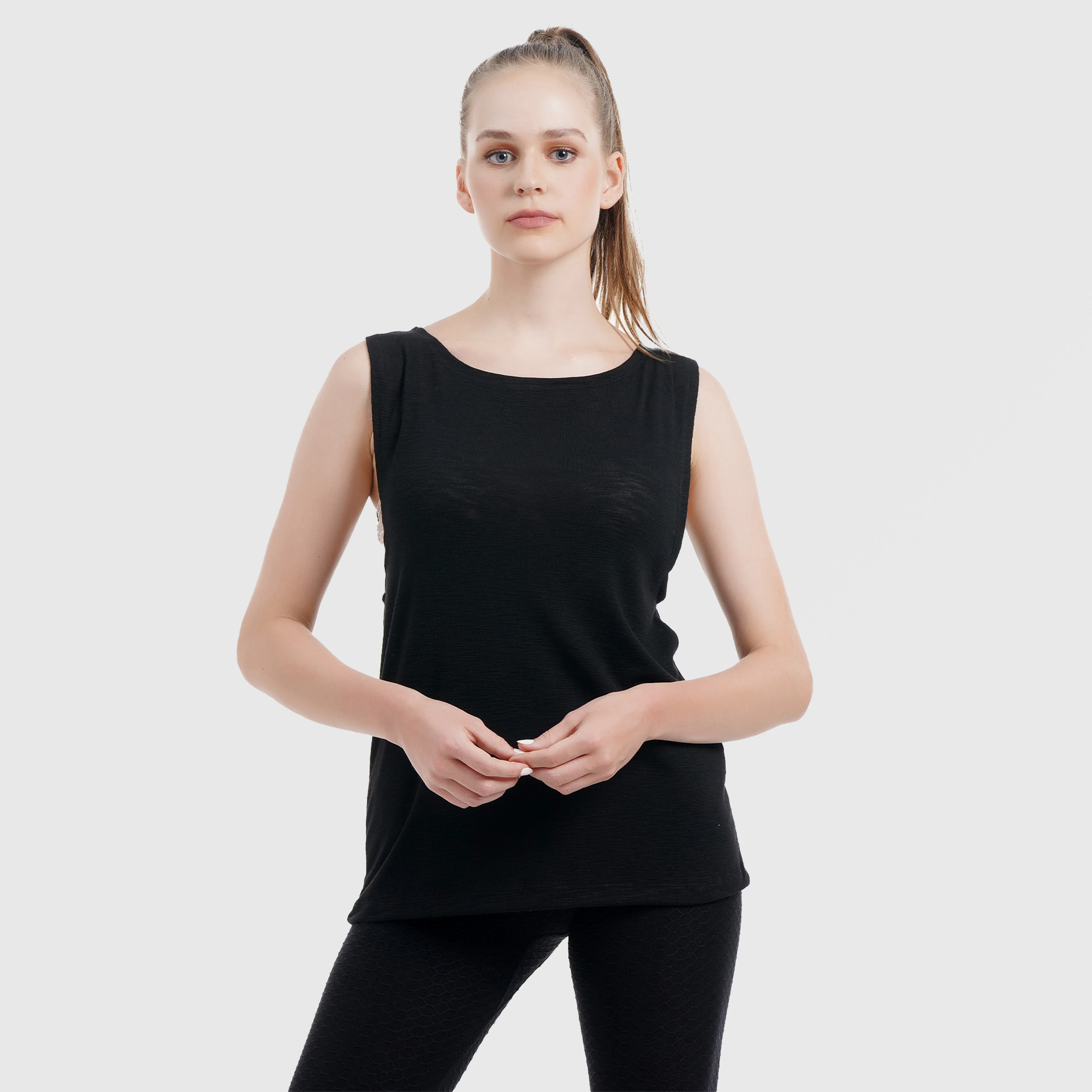 Fraction Sleek Tank (Black) - Image 4
